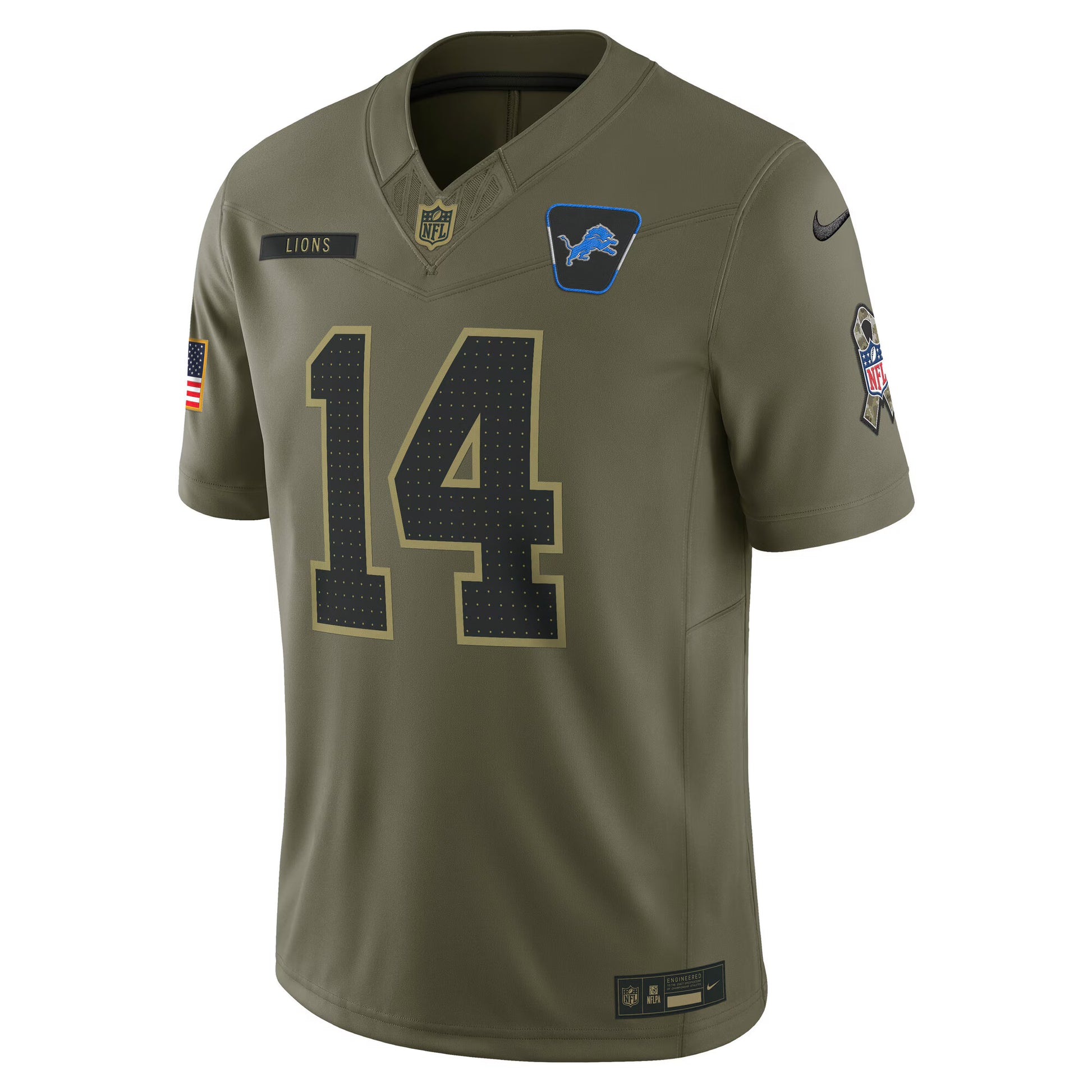 Amon-Ra St. Brown Detroit Lions Nike 2025 Salute to Service Limited Jersey - Olive