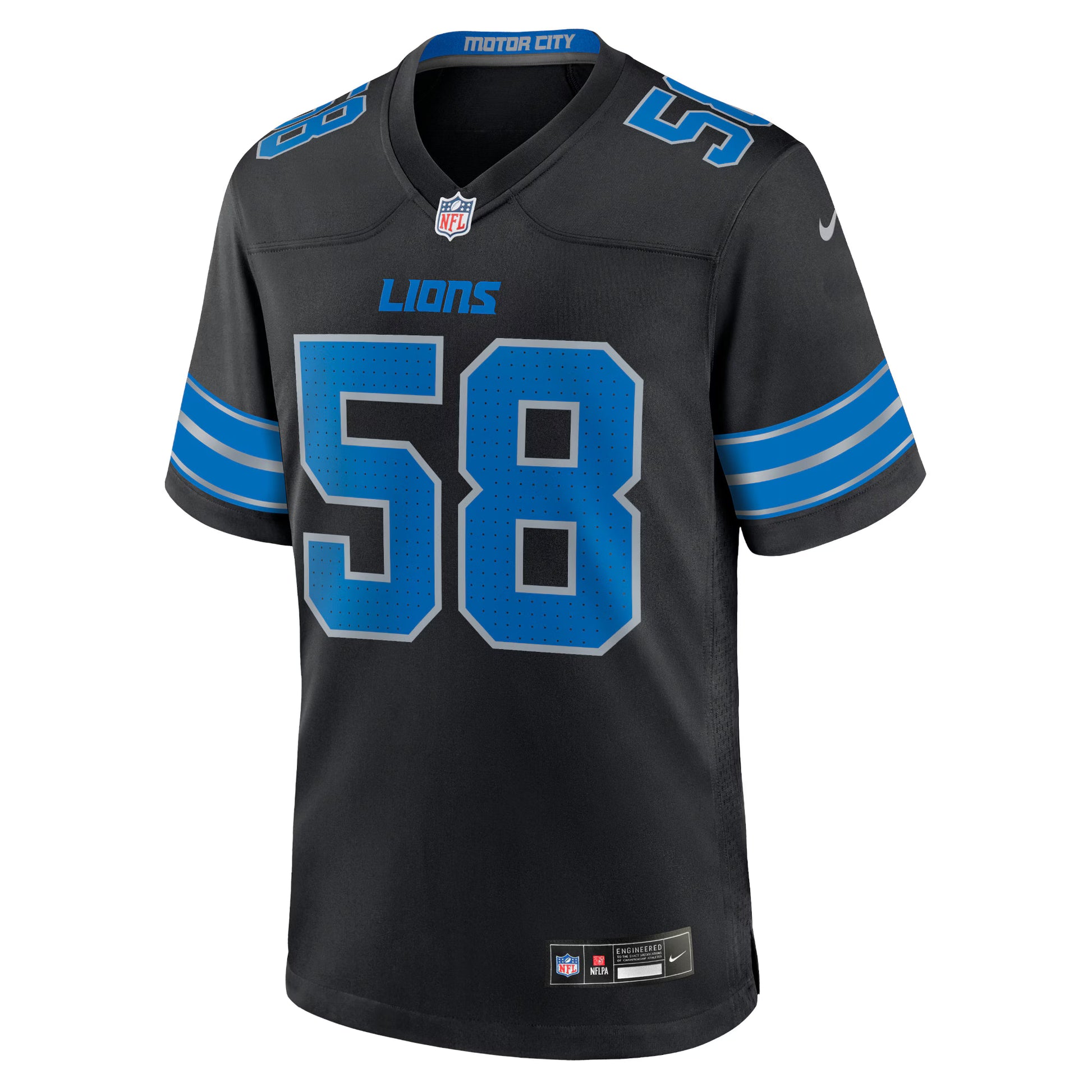 Penei Sewell Detroit Lions Nike 2nd Alternate Game Jersey - Black