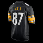 Matt Sokol Pittsburgh Steelers Nike Team Game Jersey -  Black
