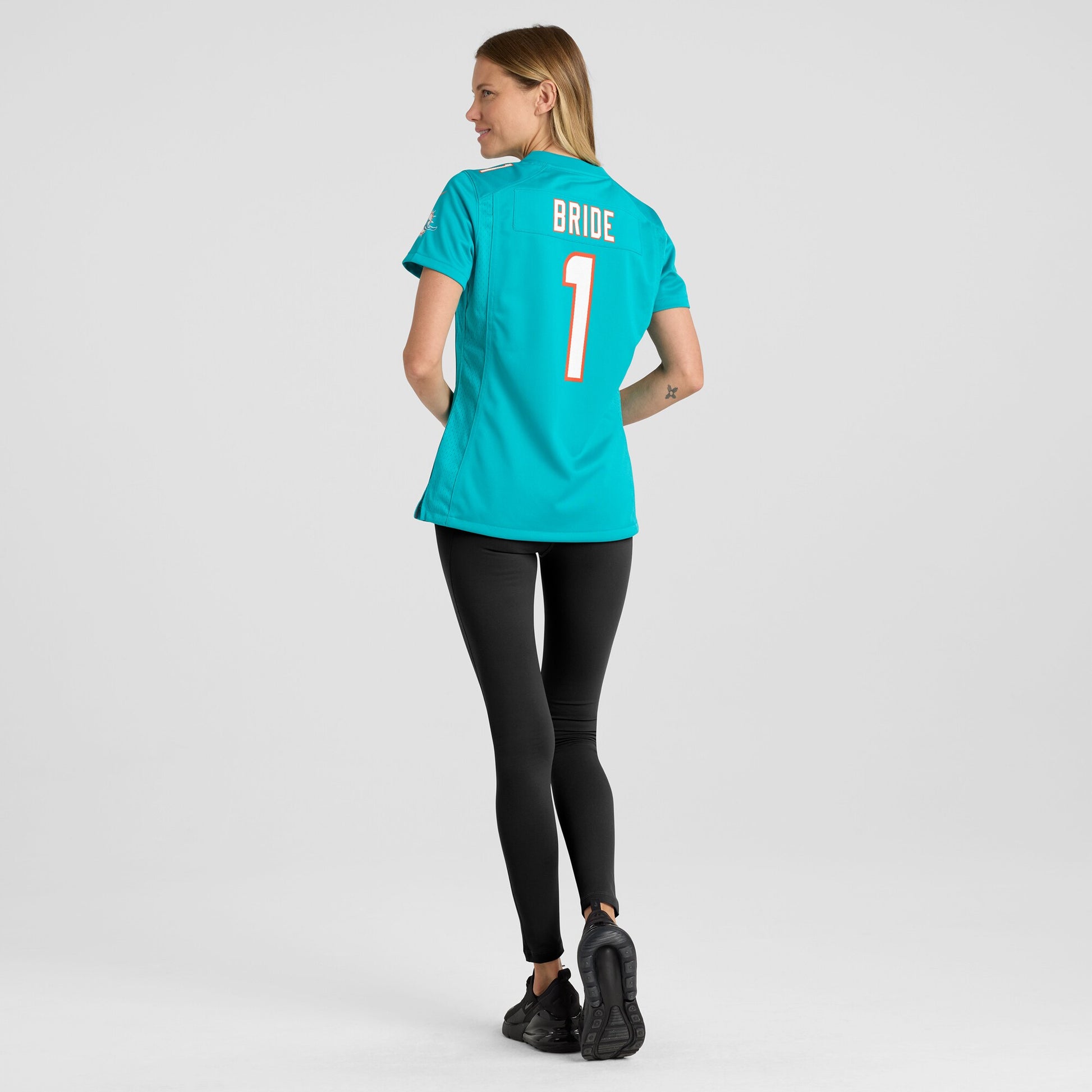 Number 1 Bride Miami Dolphins Nike Women's Game Jersey - Aqua