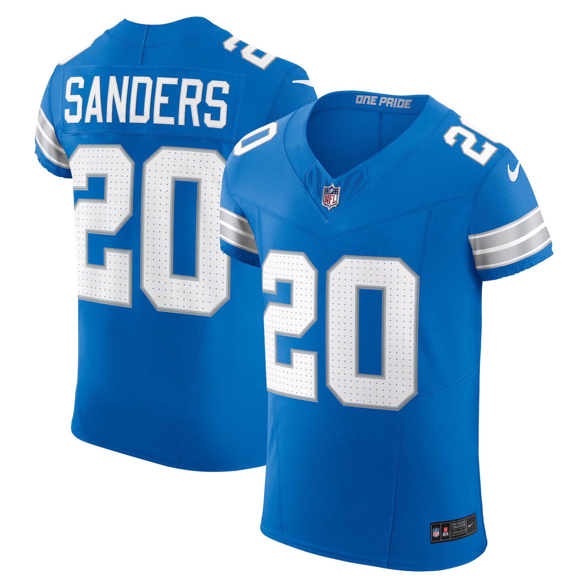 Barry Sanders Detroit Lions Nike  Vapor F.U.S.E. Elite Jersey - Blue