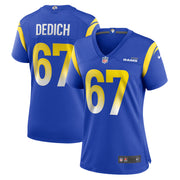 Justin Dedich Los Angeles Rams Nike Women's Game Jersey -  Royal