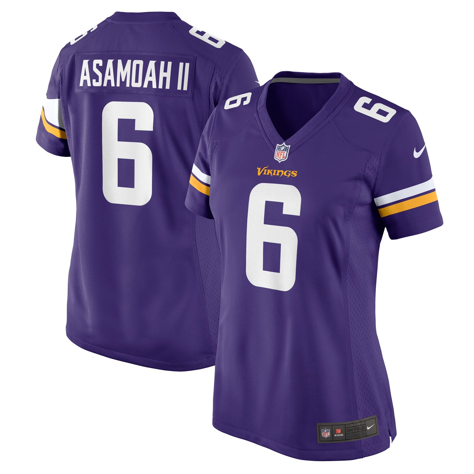 Brian Asamoah II Minnesota Vikings Nike Women's  Game Jersey -  Purple