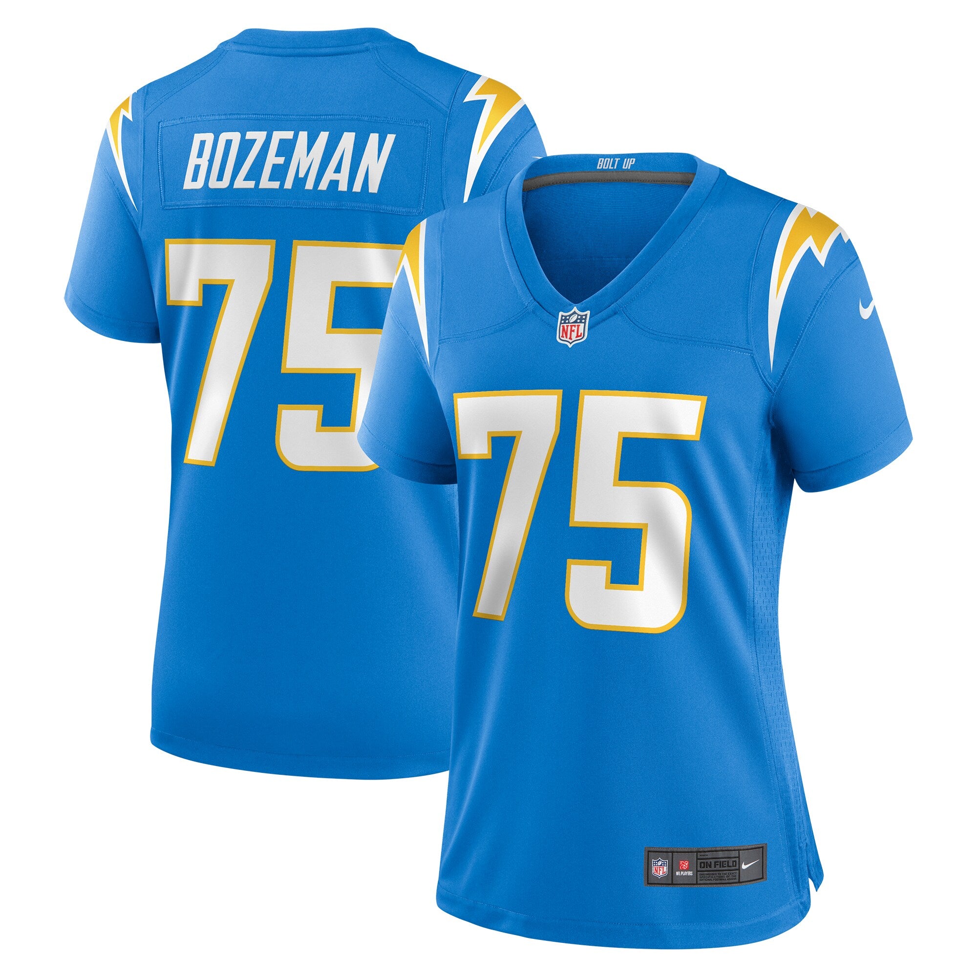Bradley Bozeman Los Angeles Chargers Nike Women's  Game Jersey -  Powder Blue