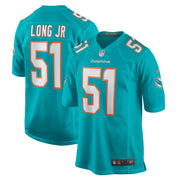 David Long Jr. Miami Dolphins Nike Game Jersey - Aqua