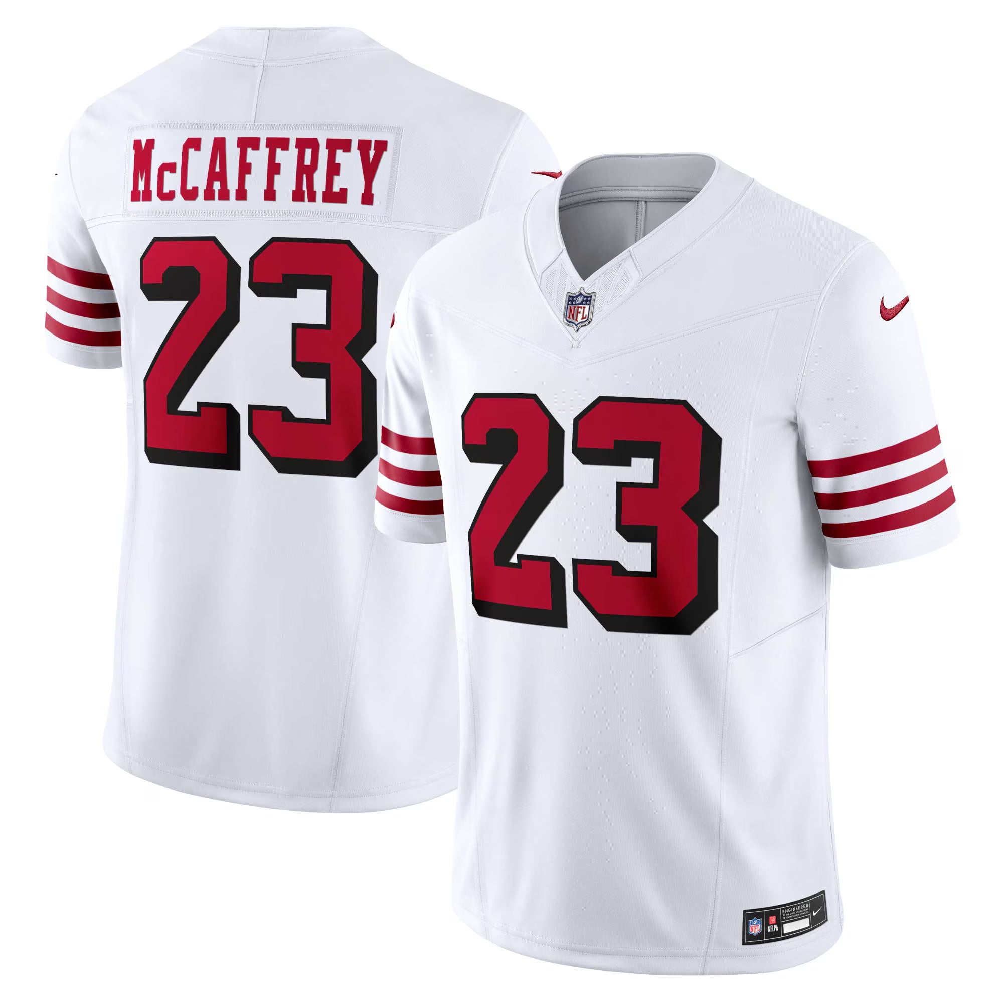 Christian McCaffrey San Francisco 49ers Nike Vapor F.U.S.E. Limited 2nd Alternate Jersey - White