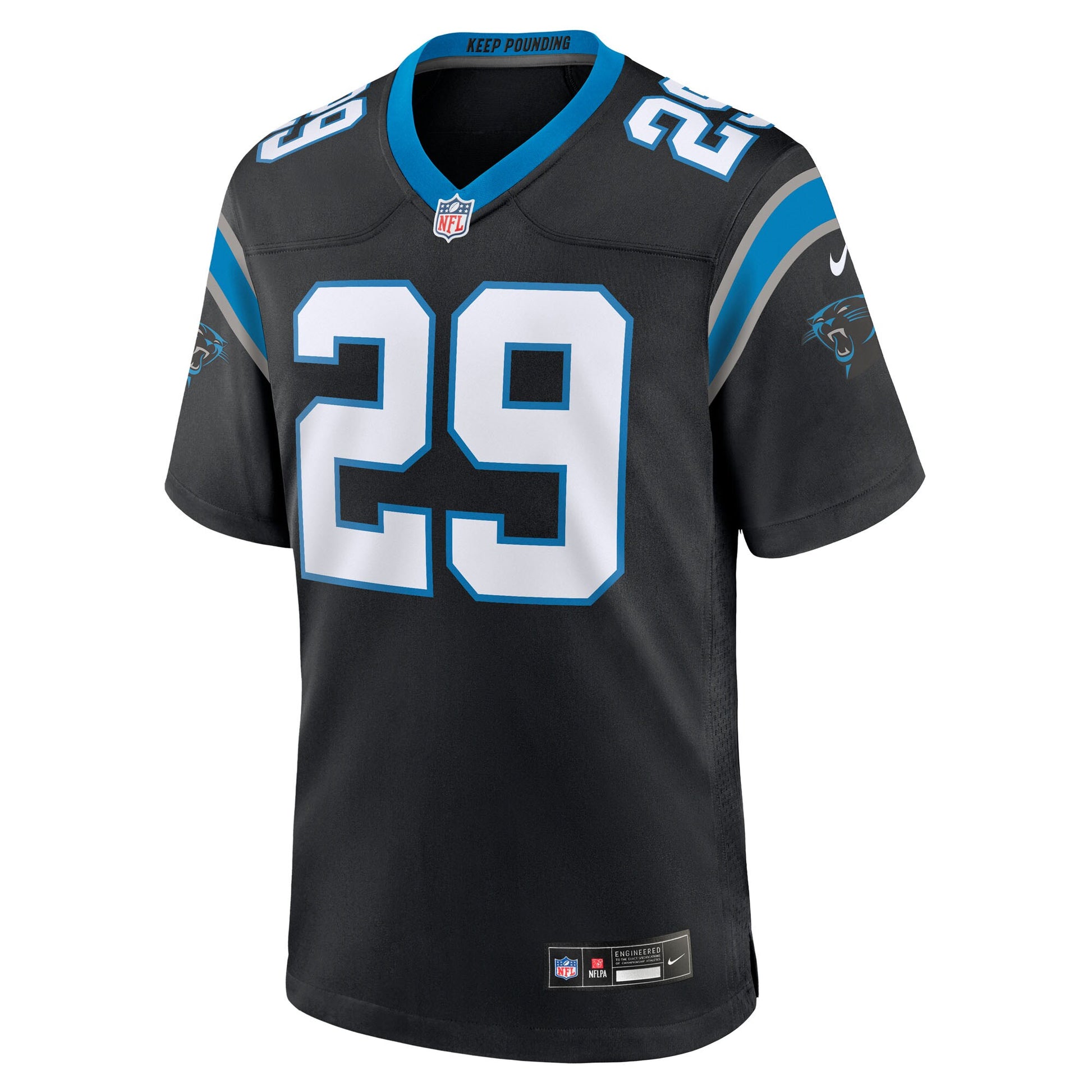 Akayleb Evans Carolina Panthers Nike Team Game Jersey -  Black