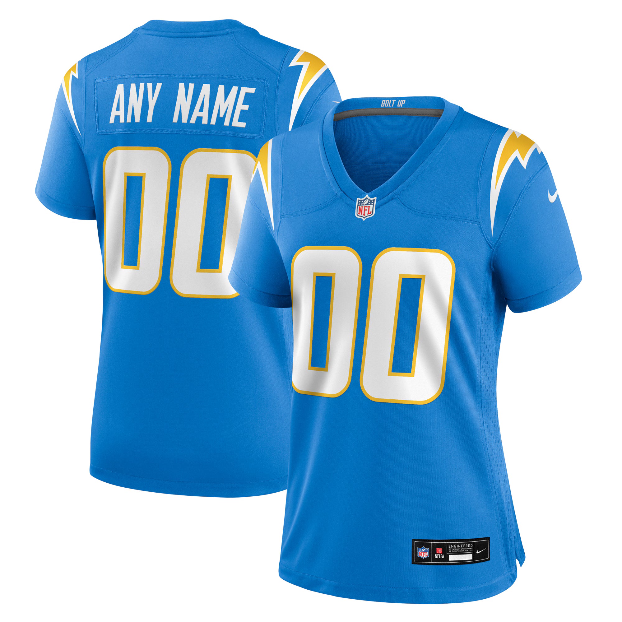 Los Angeles Chargers Nike Women's Custom Game Jersey - Powder Blue