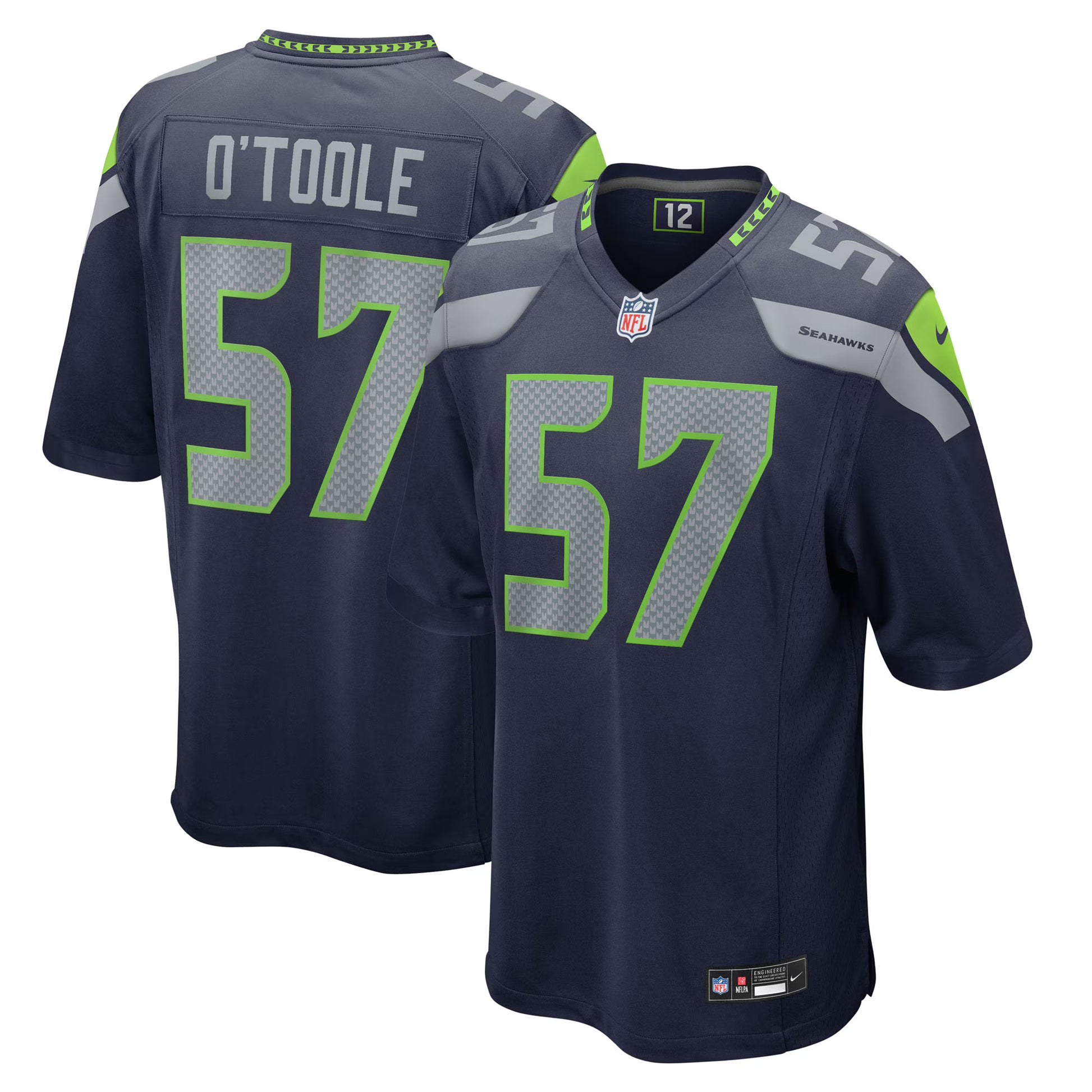 Connor O'Toole Seattle Seahawks Nike Team Game Jersey -  College Navy