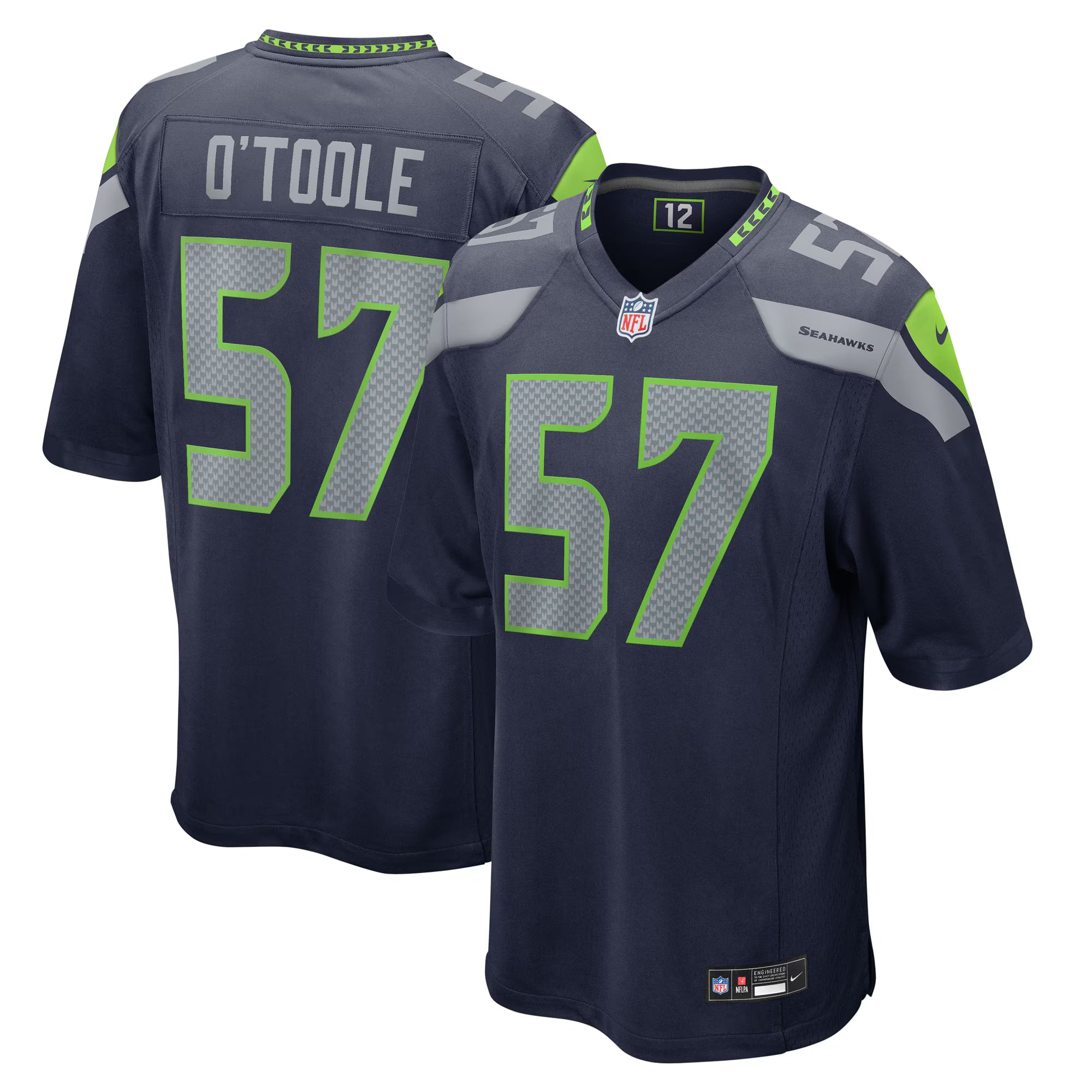 Connor O'Toole Seattle Seahawks Nike Team Game Jersey -  College Navy