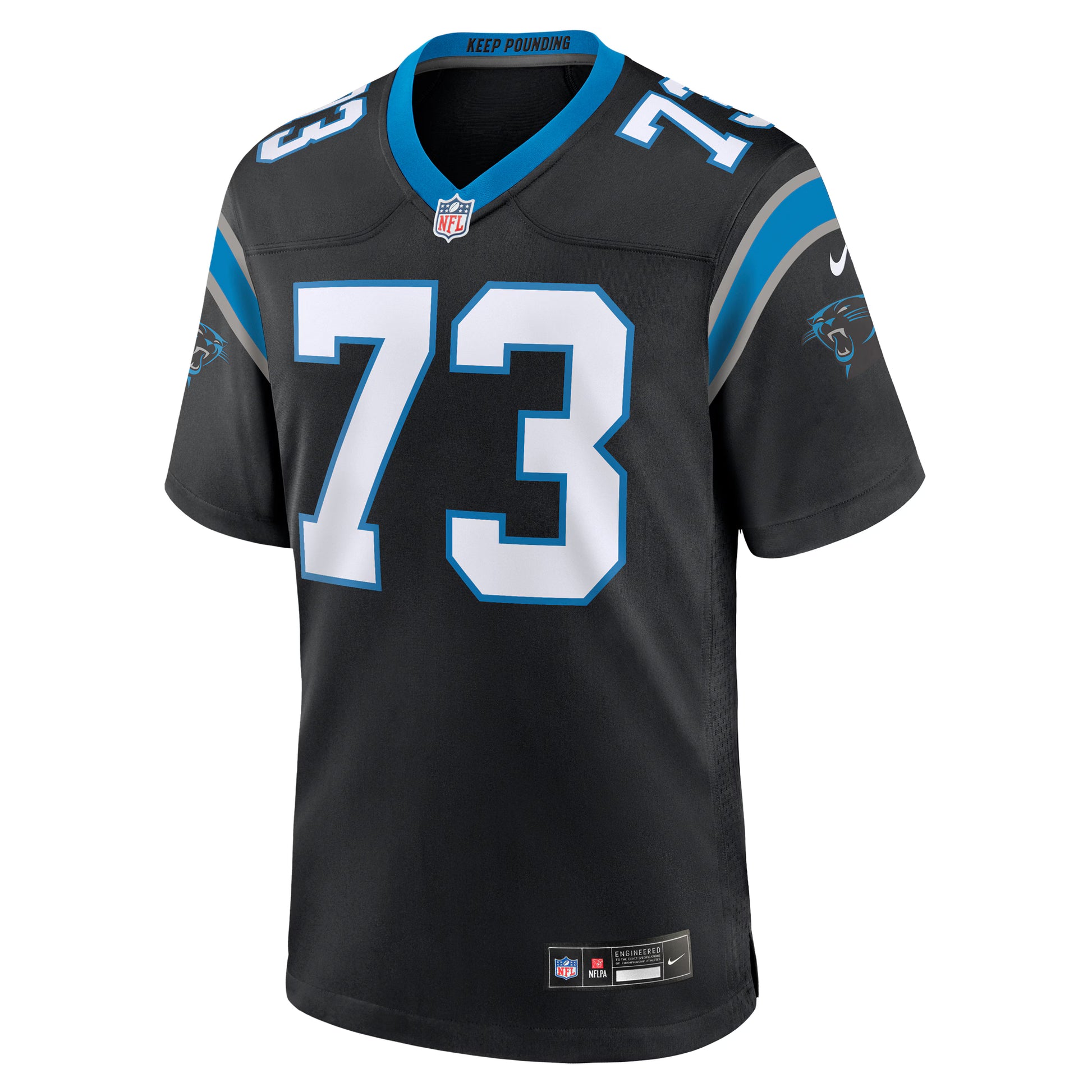 Rashard Lawrence Carolina Panthers Nike  Game Jersey -  Black