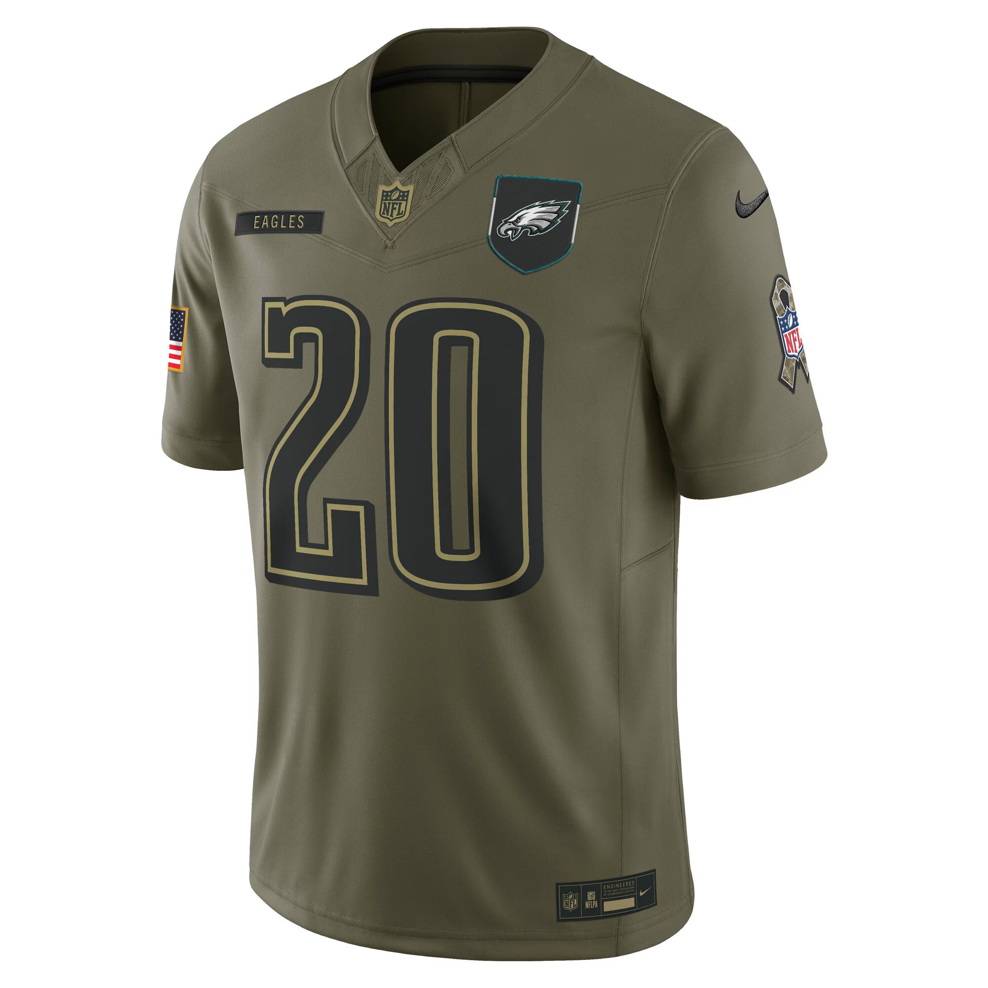 Brian Dawkins Philadelphia Eagles Nike 2025 Salute to Service Retired Limited Jersey - Olive