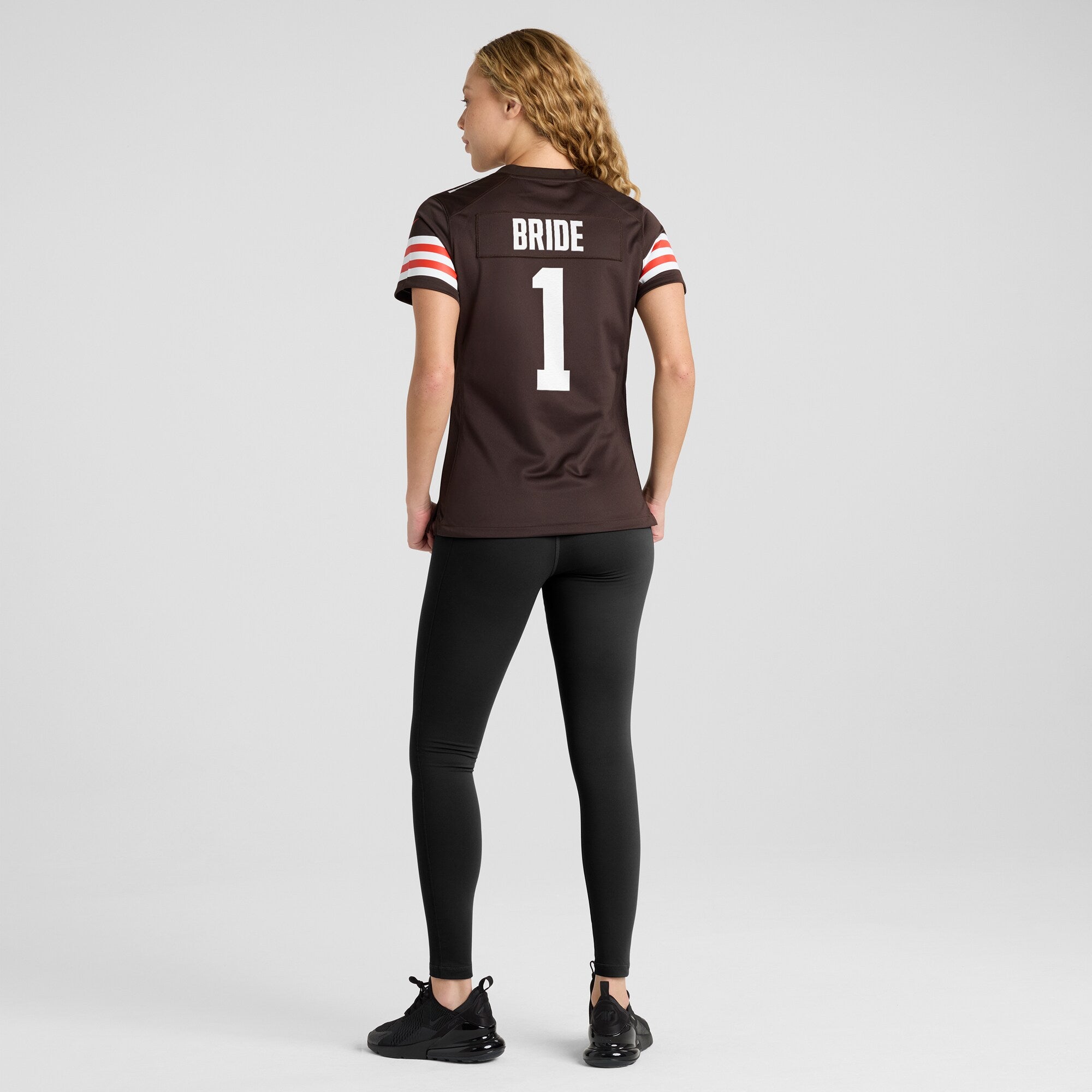 Number 1 Bride Cleveland Browns Nike Women's Game Jersey - Brown