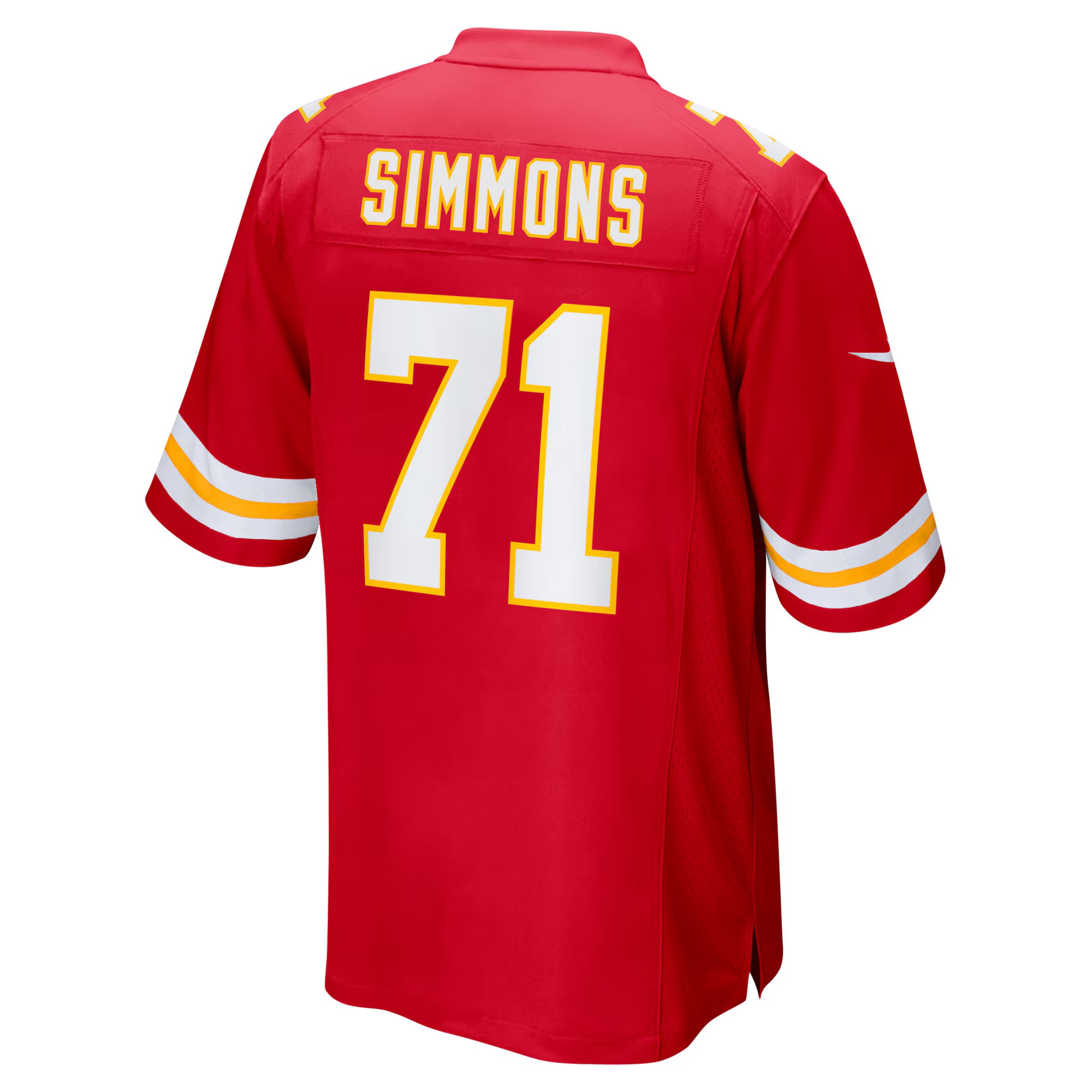 Josh Simmons Kansas City Chiefs Nike Team Game Jersey -  Red