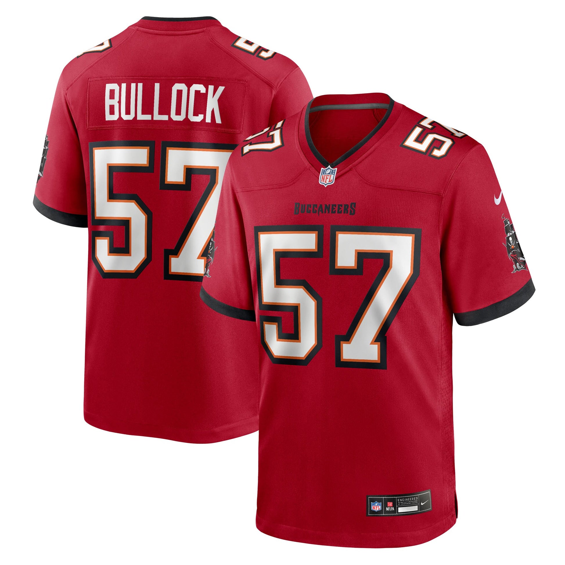 John Bullock Tampa Bay Buccaneers Nike Team Game Jersey -  Red