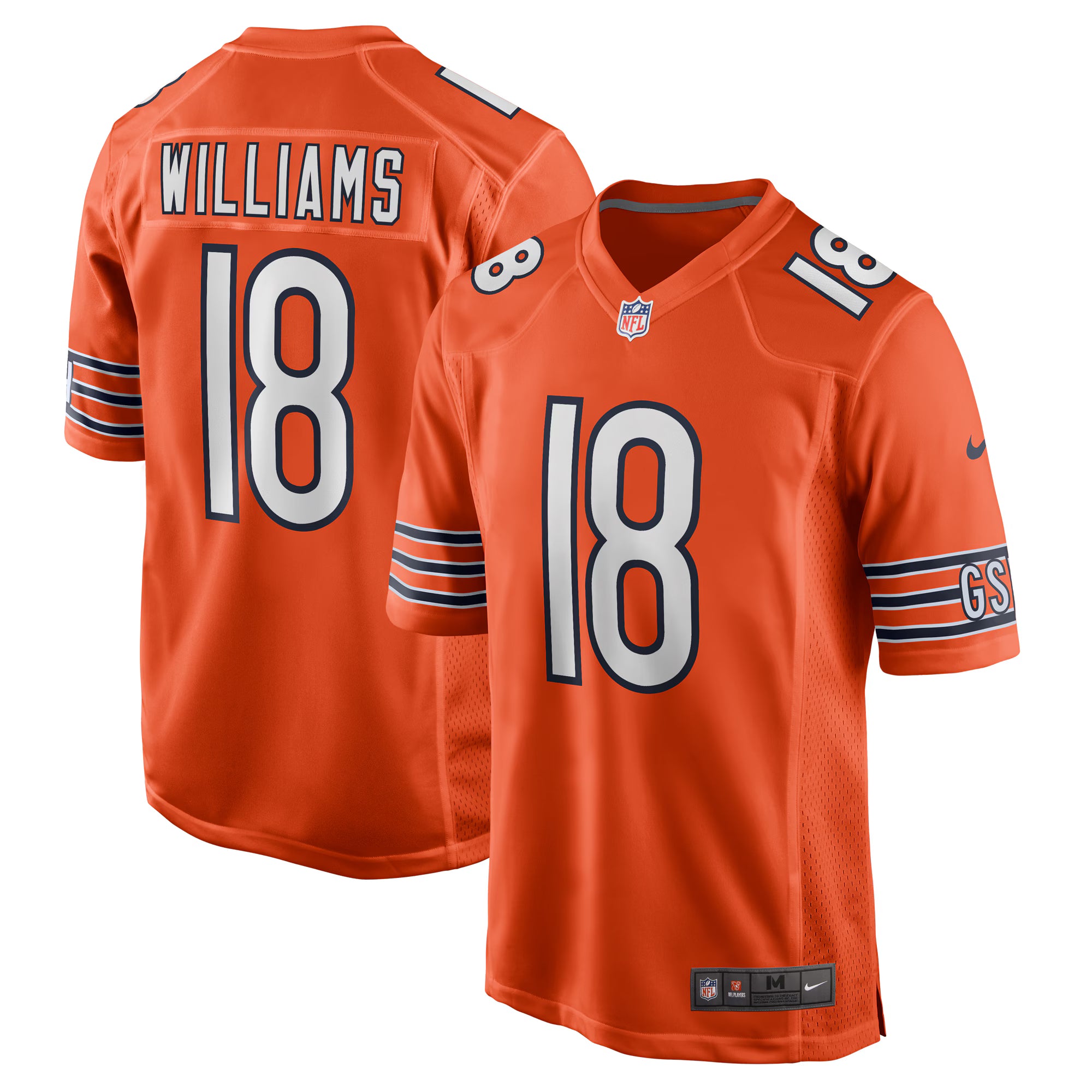 Caleb Williams Chicago Bears Nike Alternate  Player Game Jersey - Orange
