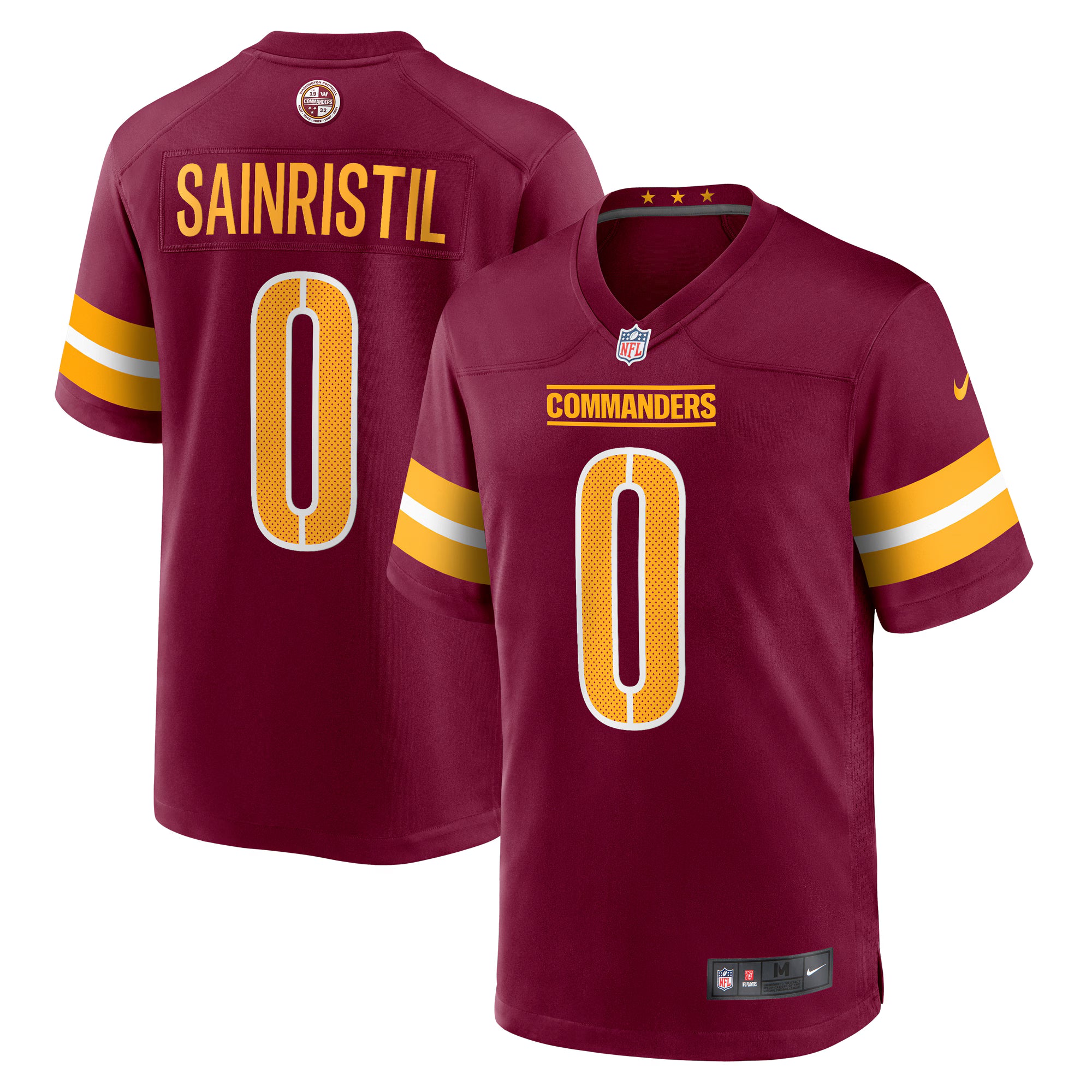 Mike Sainristil Washington Commanders Nike  Game Jersey -  Burgundy