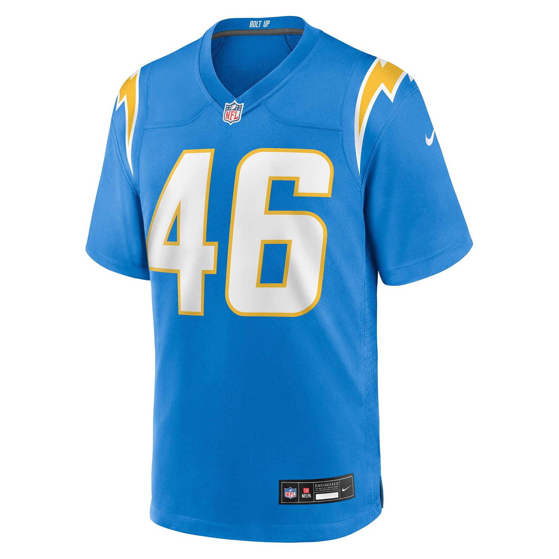Nikko Reed Los Angeles Chargers Nike Team Game Jersey -  Powder Blue