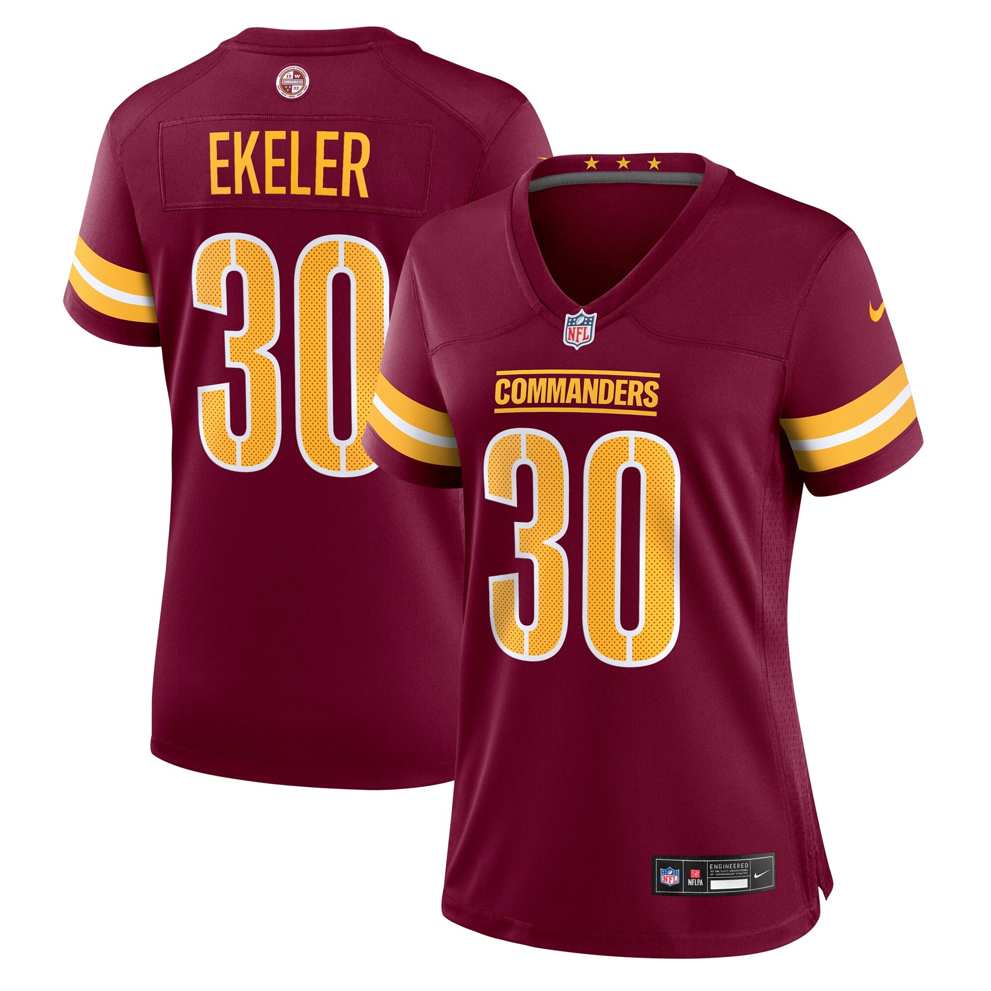 Austin Ekeler Washington Commanders Nike Women's Team Game Jersey -  Burgundy