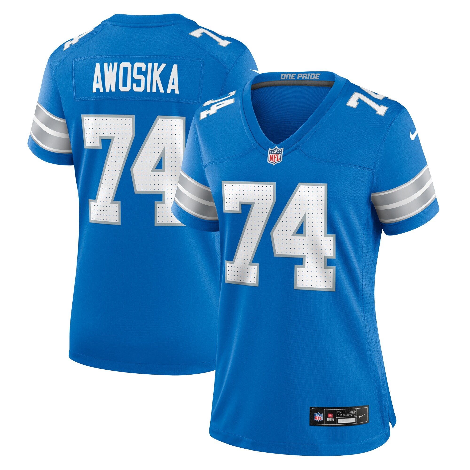 Kayode Awosika Detroit Lions Nike Women's Team Game Jersey -  Blue