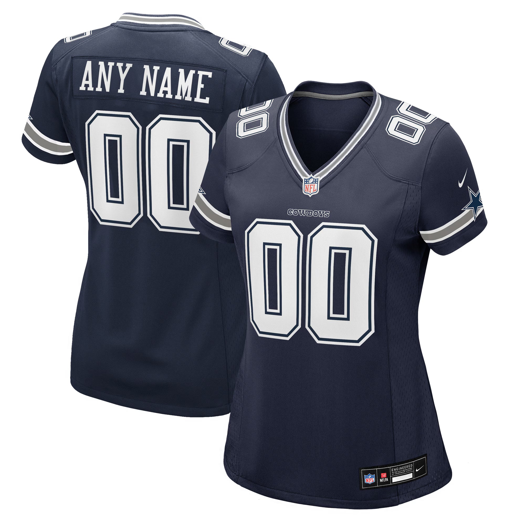 Dallas Cowboys Nike Women's Custom Game Jersey - Navy