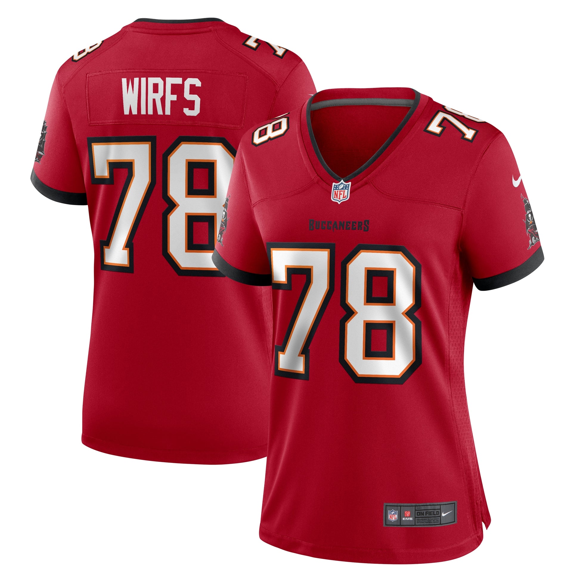 Tristan Wirfs Tampa Bay Buccaneers Nike Women's Team Game Jersey -  Red