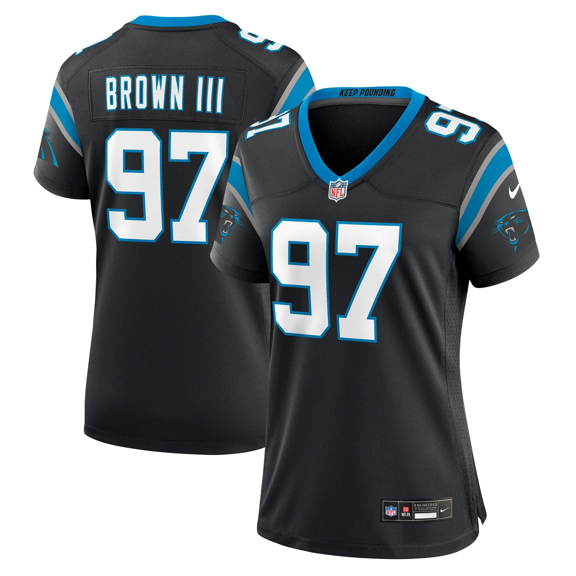 Bobby Brown III Carolina Panthers Nike Women's Team Game Jersey -  Black