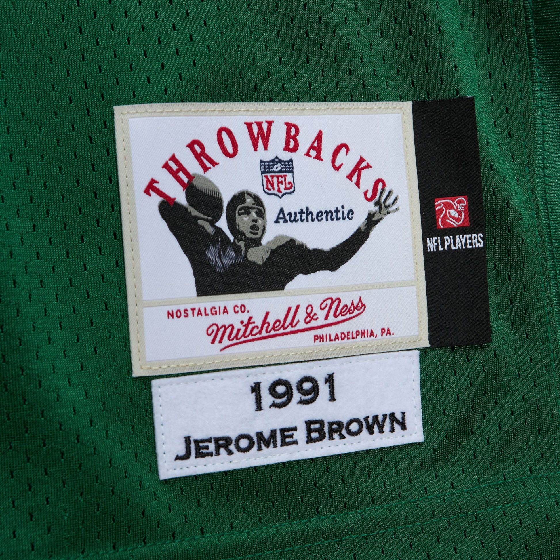 Jerome Brown Philadelphia Eagles Mitchell &amp; Ness 1991 Authentic Jersey - Kelly Green