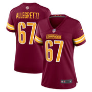 Nick Allegretti Washington Commanders Nike Women's  Game Jersey -  Burgundy