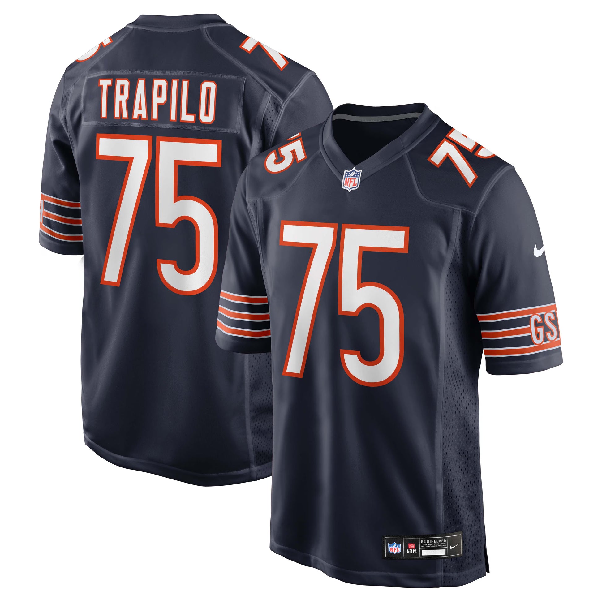 Ozzy Trapilo Chicago Bears Nike Team Game Jersey -  Navy