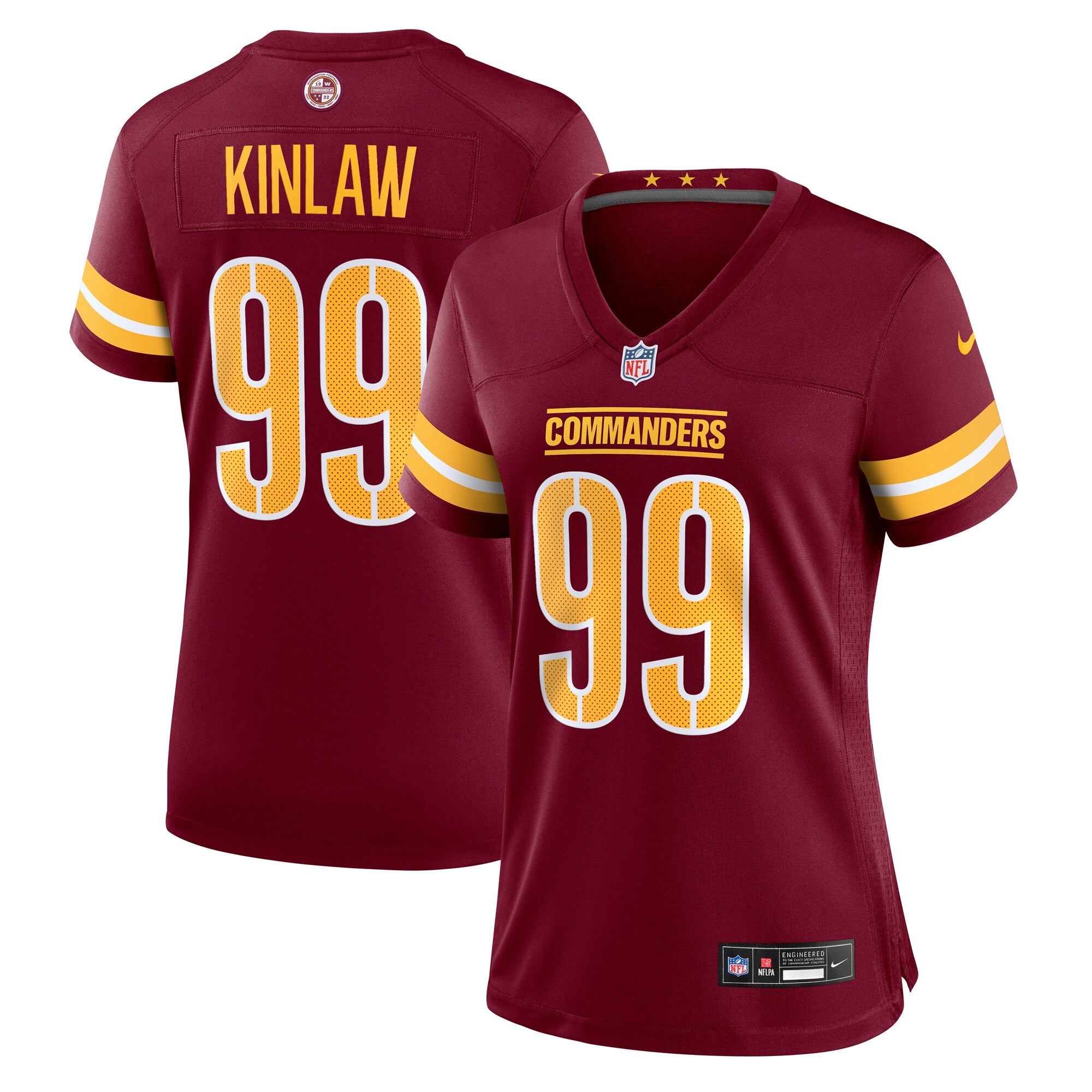 Javon Kinlaw Washington Commanders Nike Women's Team Game Jersey -  Burgundy