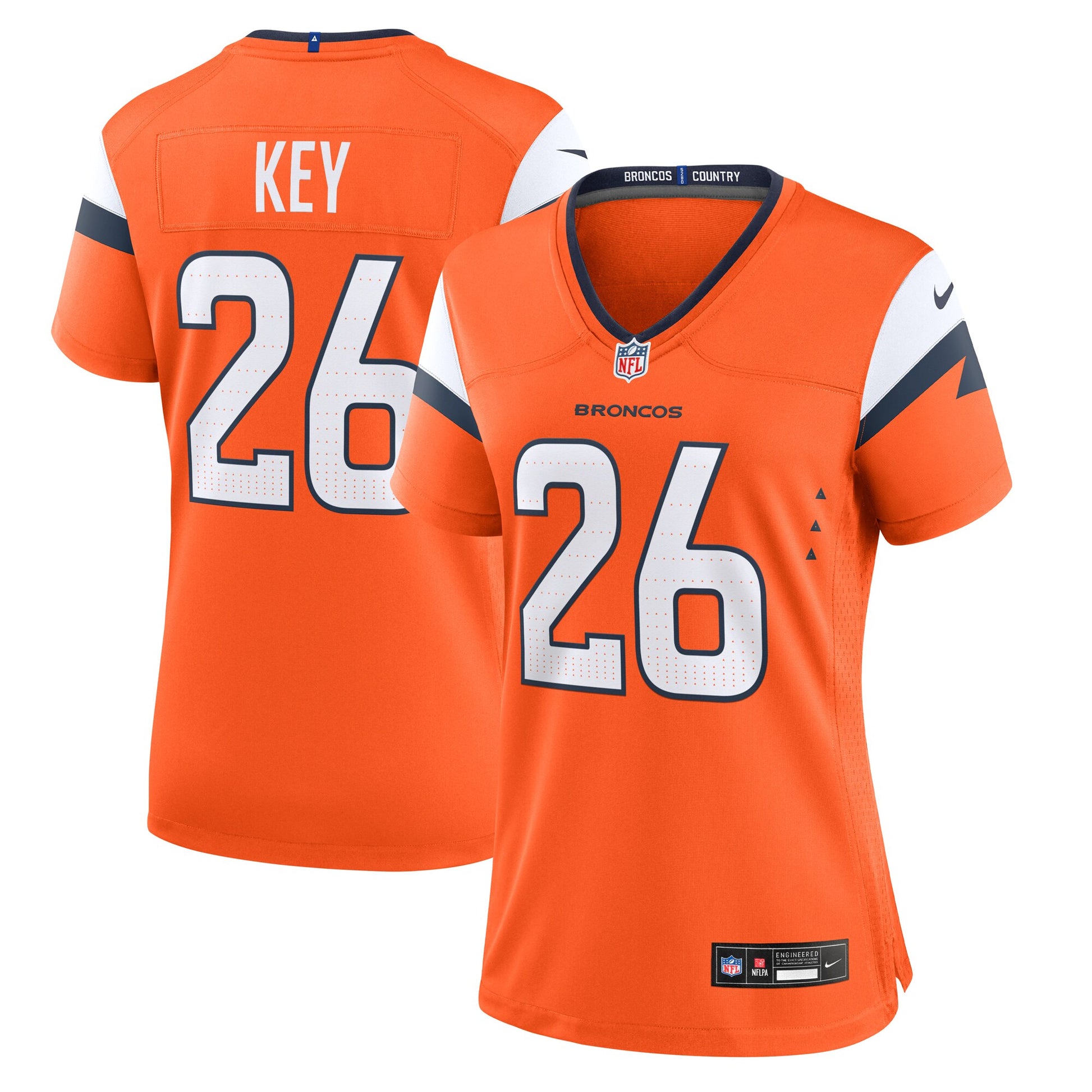 Devon Key Denver Broncos Nike Women's Team Game Jersey -  Orange
