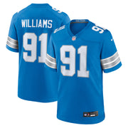 Tyleik Williams Detroit Lions Nike 2025 NFL Draft First Round Pick Game Jersey - Blue