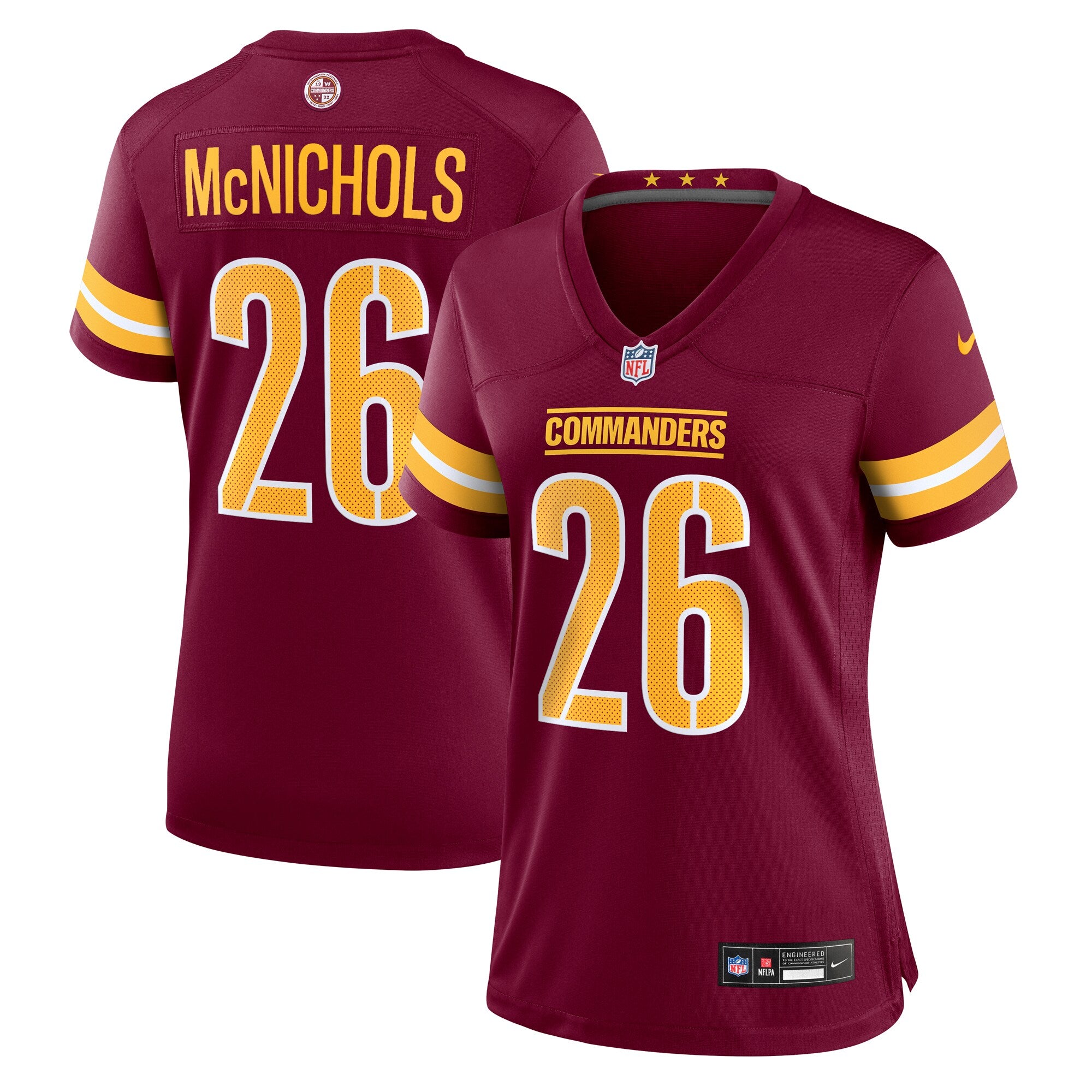 Jeremy McNichols Washington Commanders Nike Women's Team Game Jersey -  Burgundy