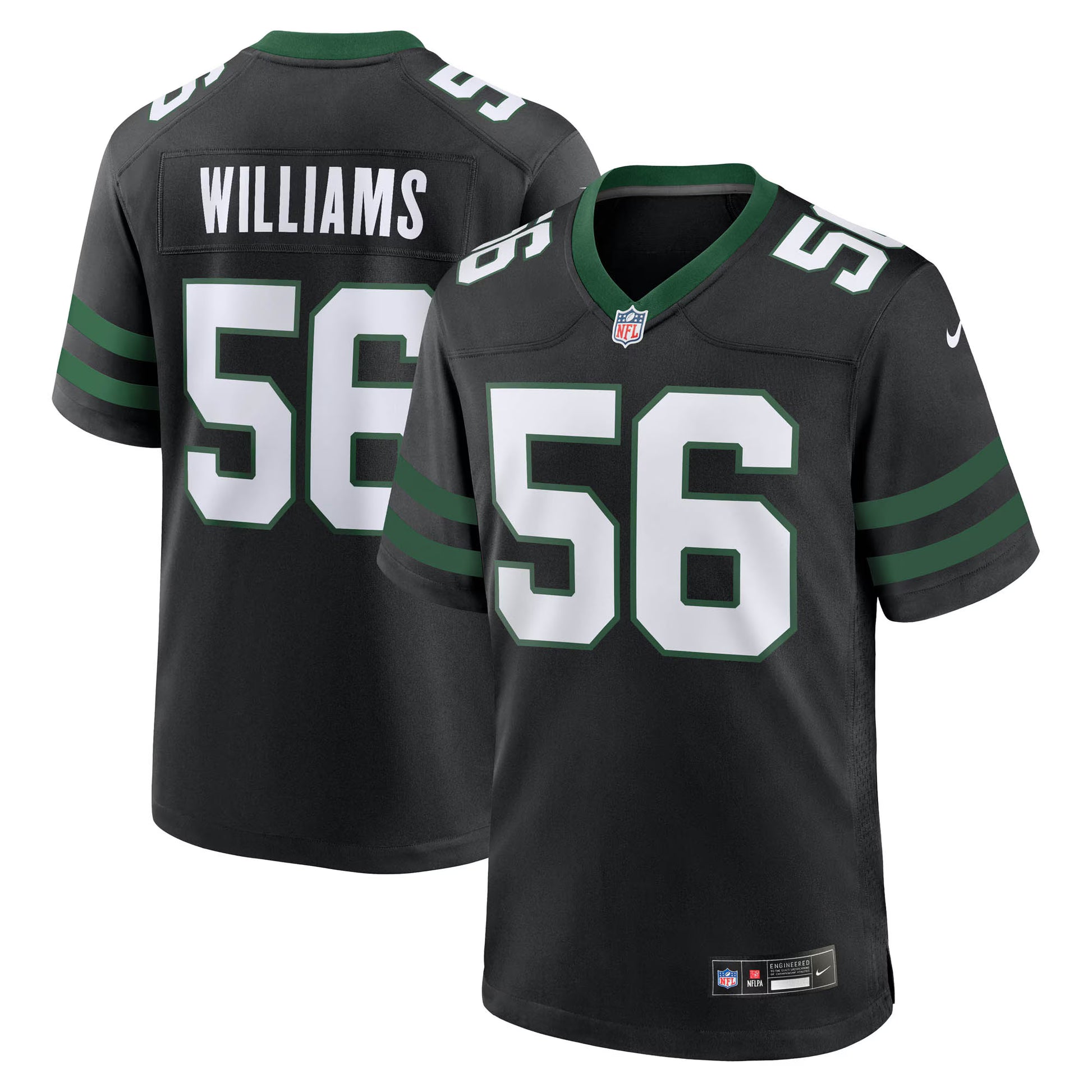 Quincy Williams New York Jets Nike Alternate Game Jersey - Legacy Black