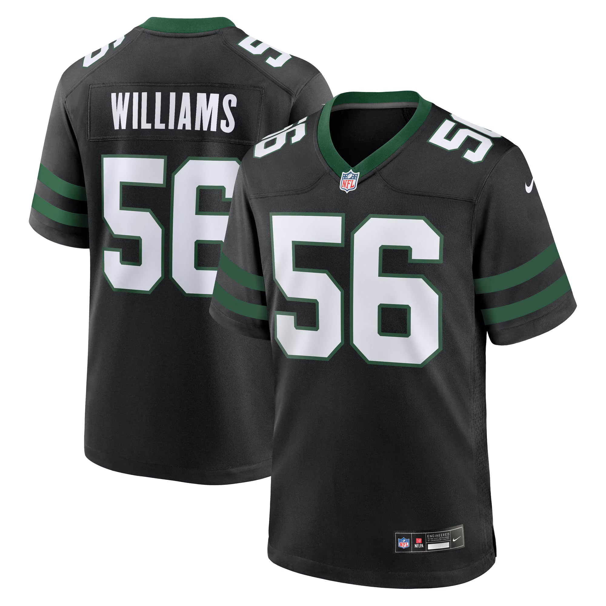 Quincy Williams New York Jets Nike Alternate Game Jersey - Legacy Black