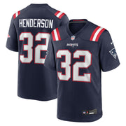 TreVeyon Henderson New England Patriots Nike 2025 NFL Draft Game Jersey - Navy