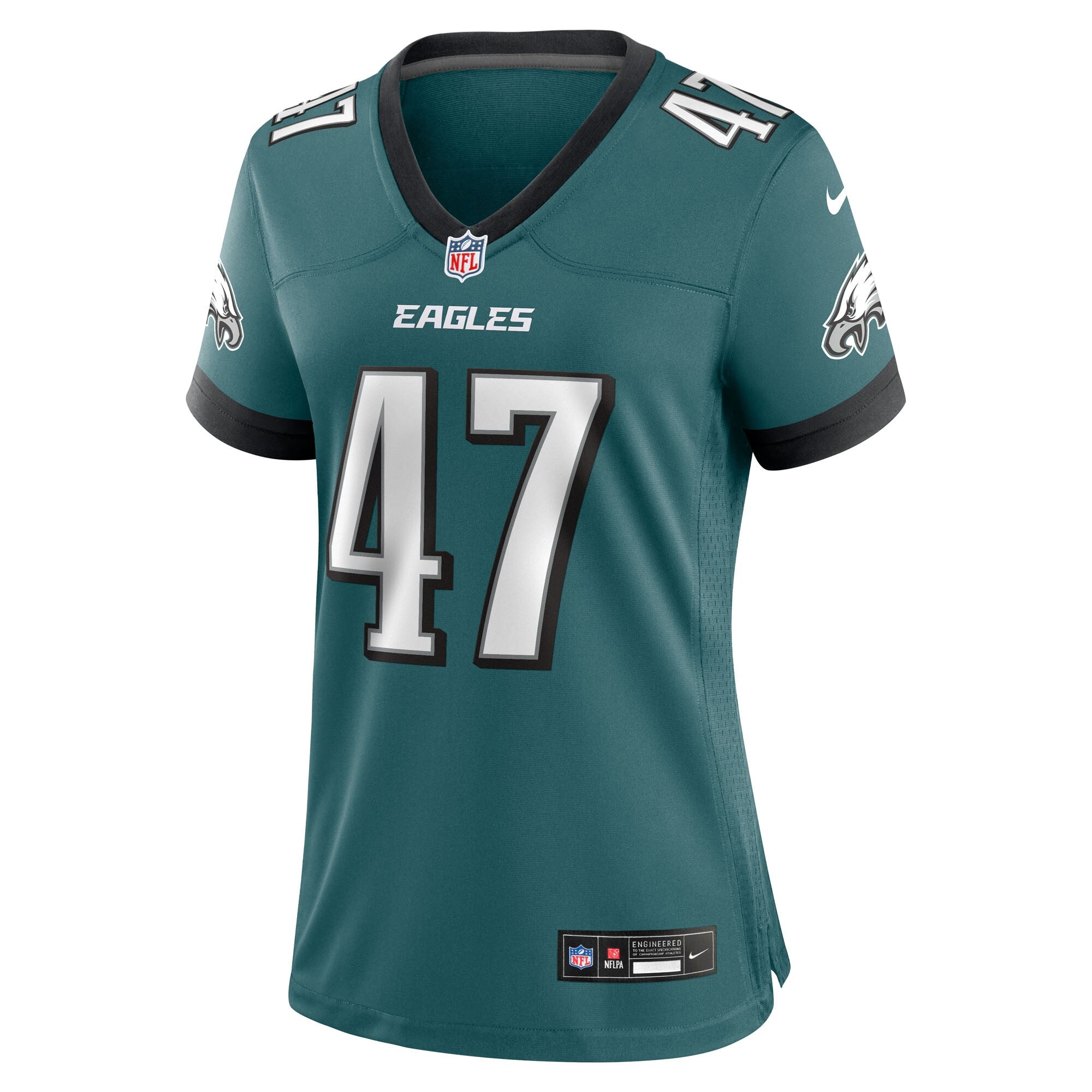 Charley Hughlett Philadelphia Eagles Nike Women's Team Game Jersey - Midnight Green