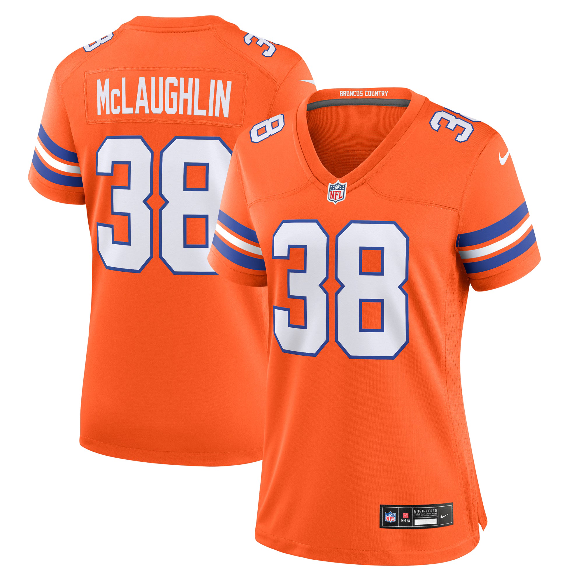 Jaleel McLaughlin Denver Broncos Nike Women's Mile High Collection 1977 Throwback Player Game Jersey - Orange