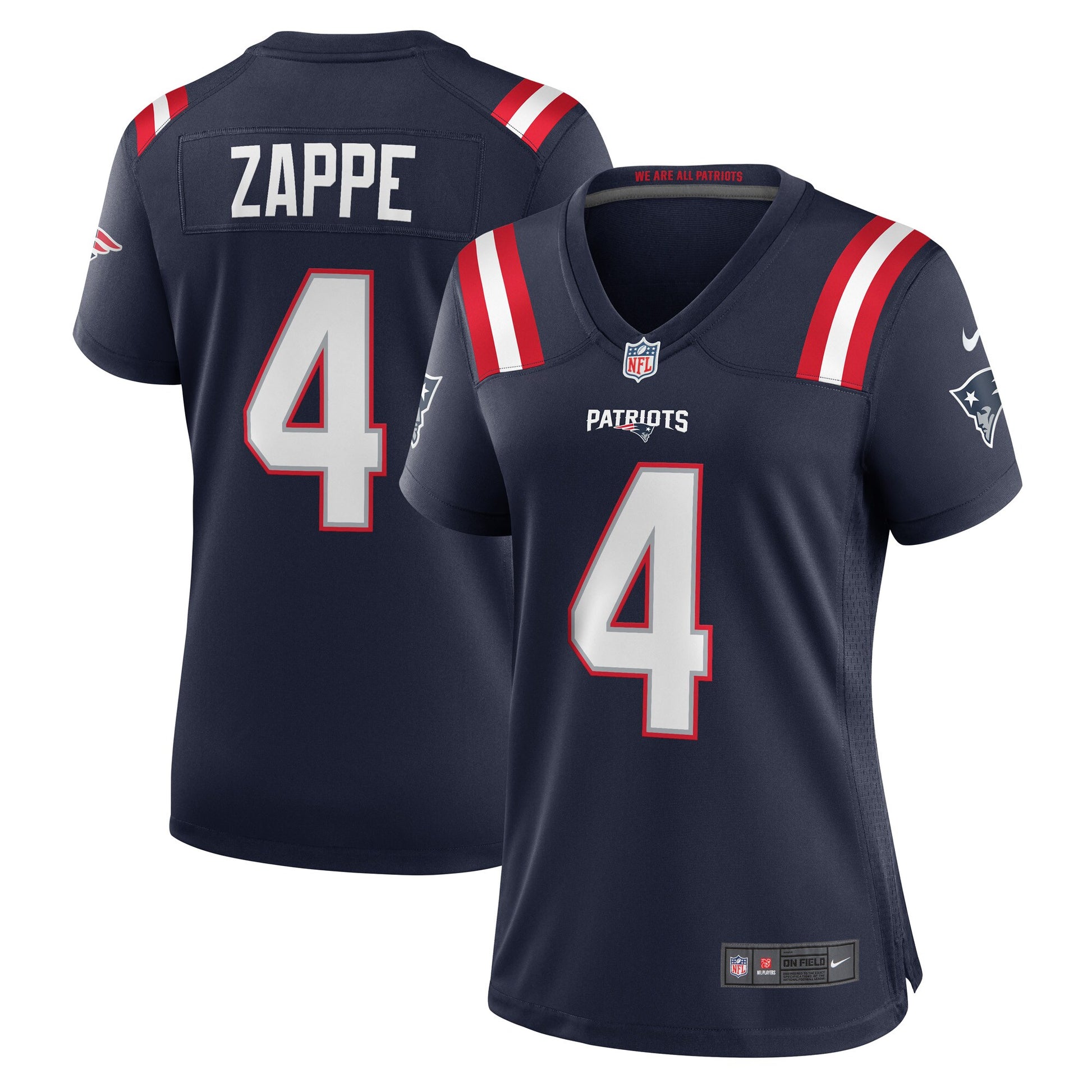 Bailey Zappe New England Patriots Nike Women's Game Jersey - Navy