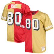 Jerry Rice San Francisco 49ers Mitchell &amp; Ness Big &amp; Tall Split Legacy Retired Player Replica Jersey - Scarlet/Gold