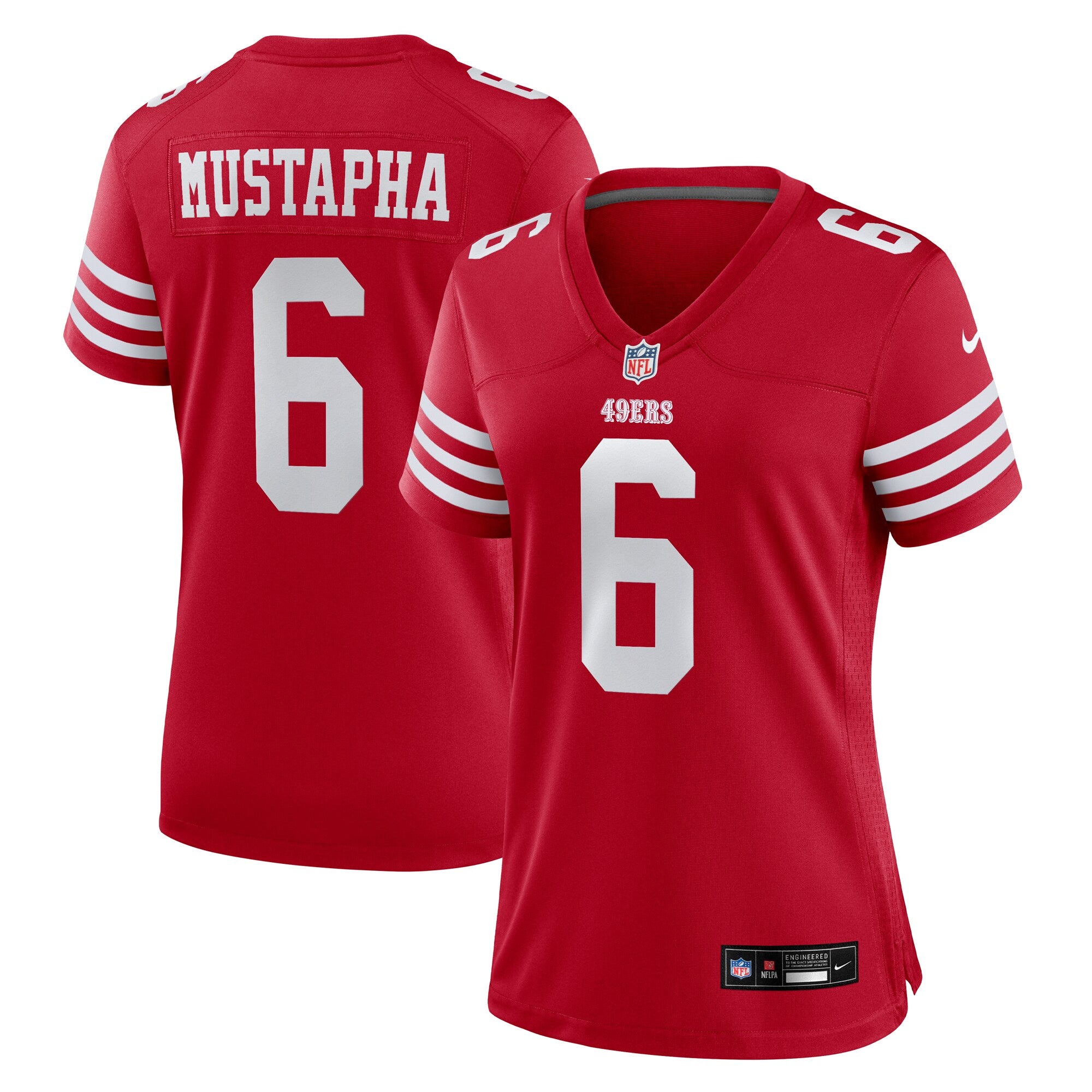 Malik Mustapha San Francisco 49ers Nike Women's Team Game Jersey -  Scarlet