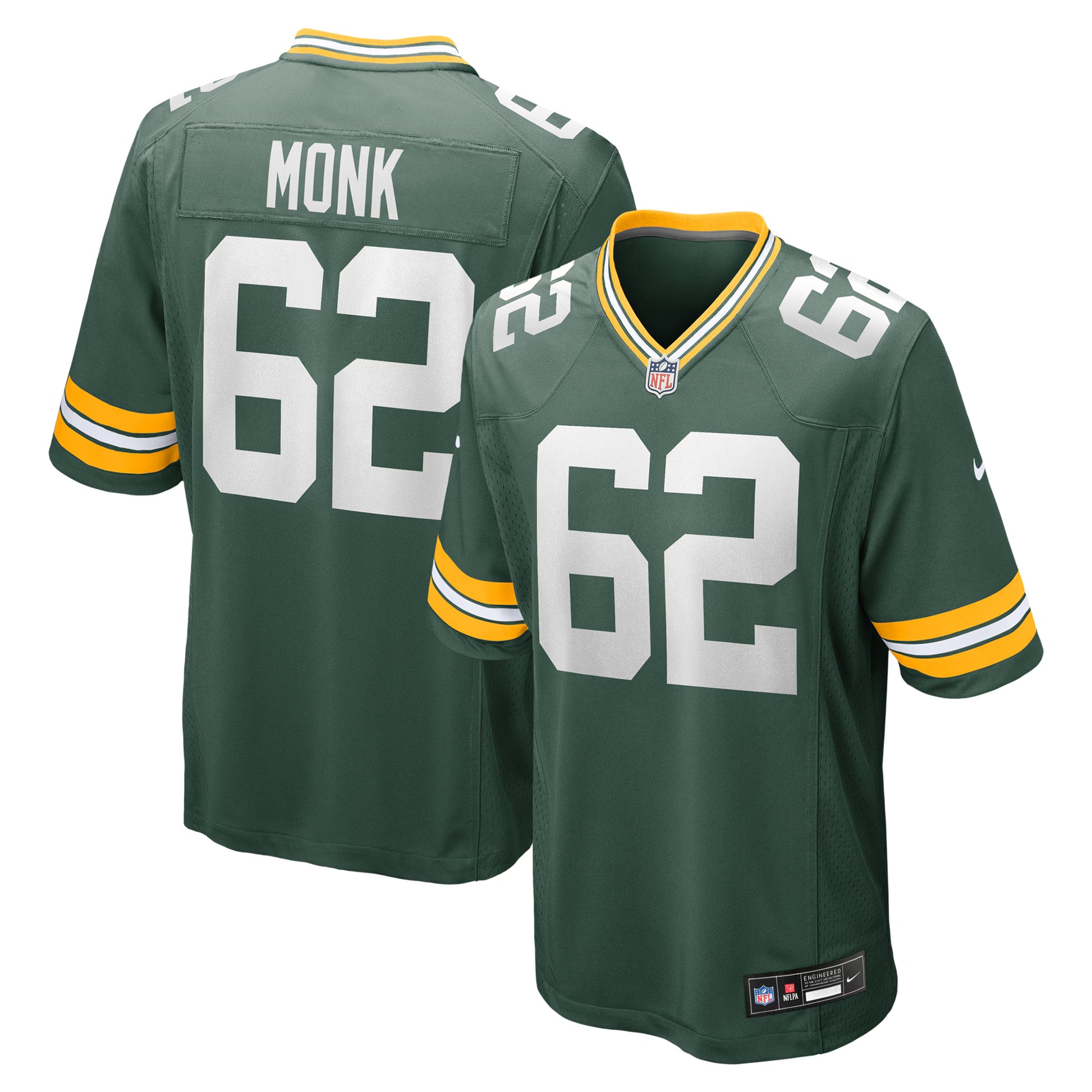 Jacob Monk Green Bay Packers Nike  Game Jersey -  Green