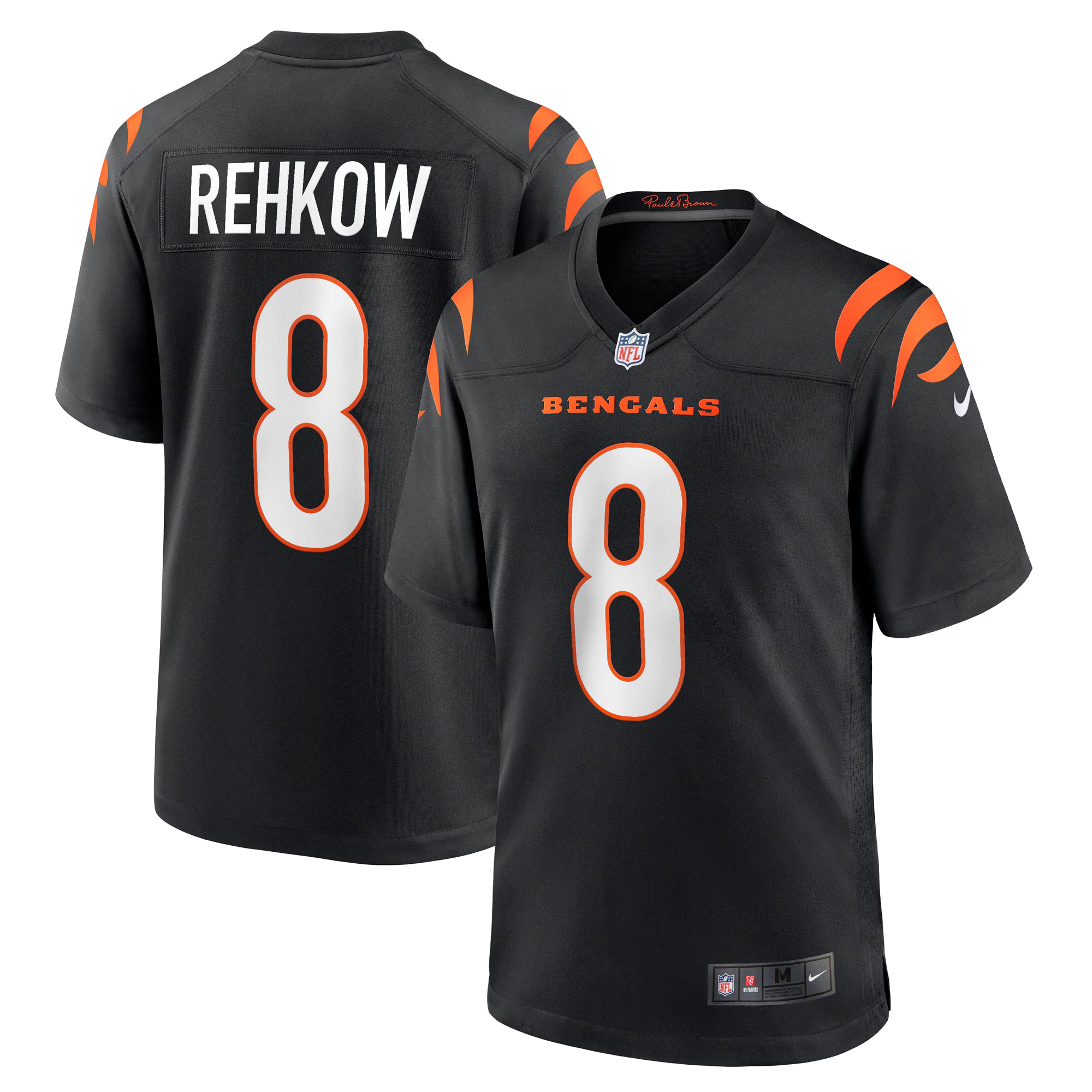 Ryan Rehkow Cincinnati Bengals Nike  Game Jersey -  Black