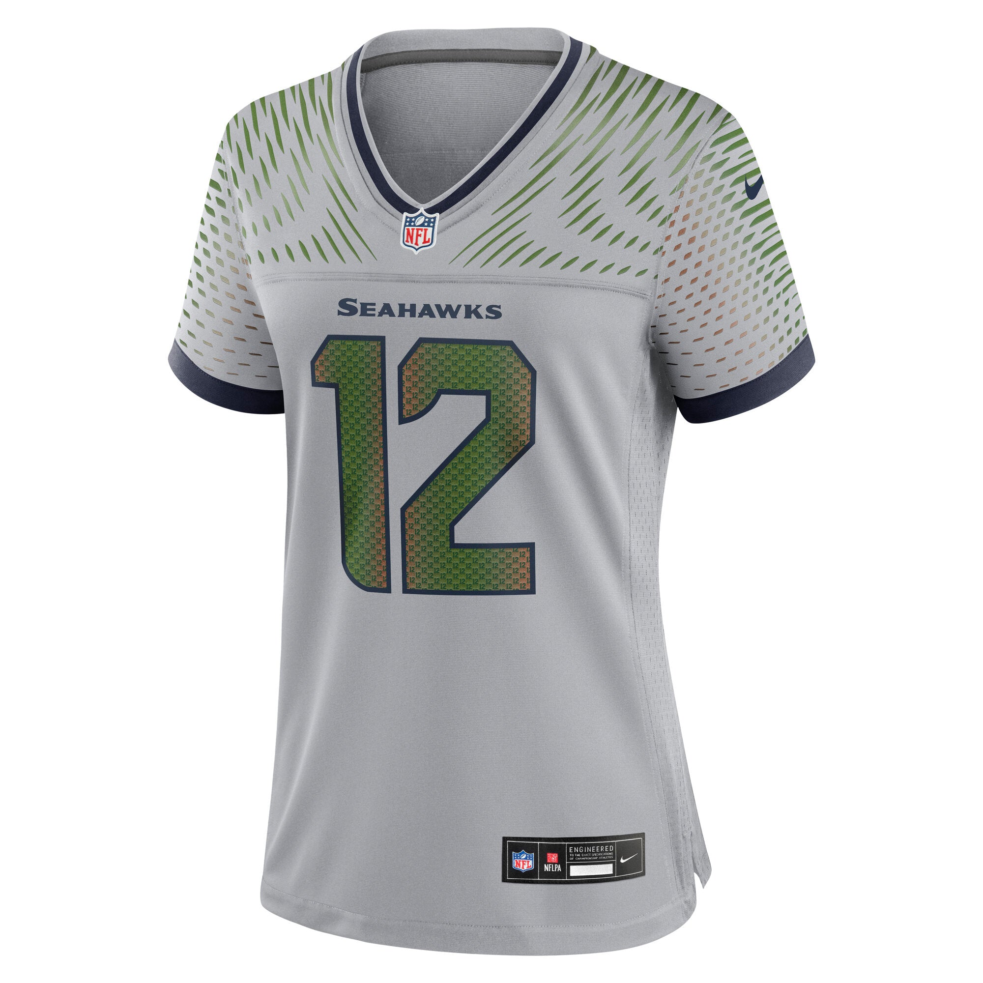 12s Seattle Seahawks Nike Women's 2025 Rivalries Collection Game Jersey - Wolf Gray