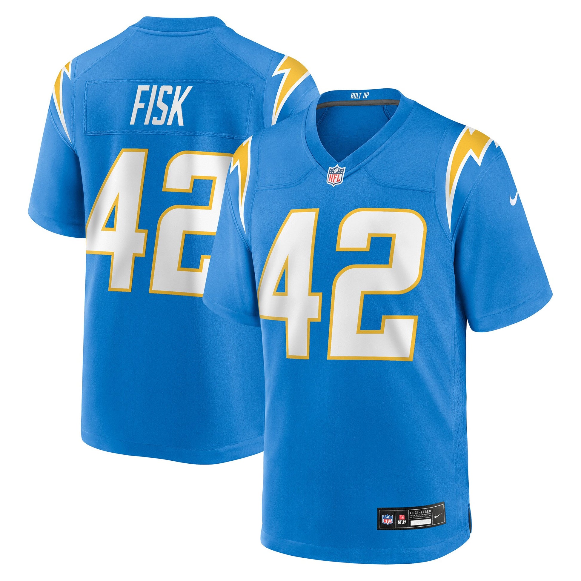Tucker Fisk Los Angeles Chargers Nike Team Game Jersey -  Powder Blue