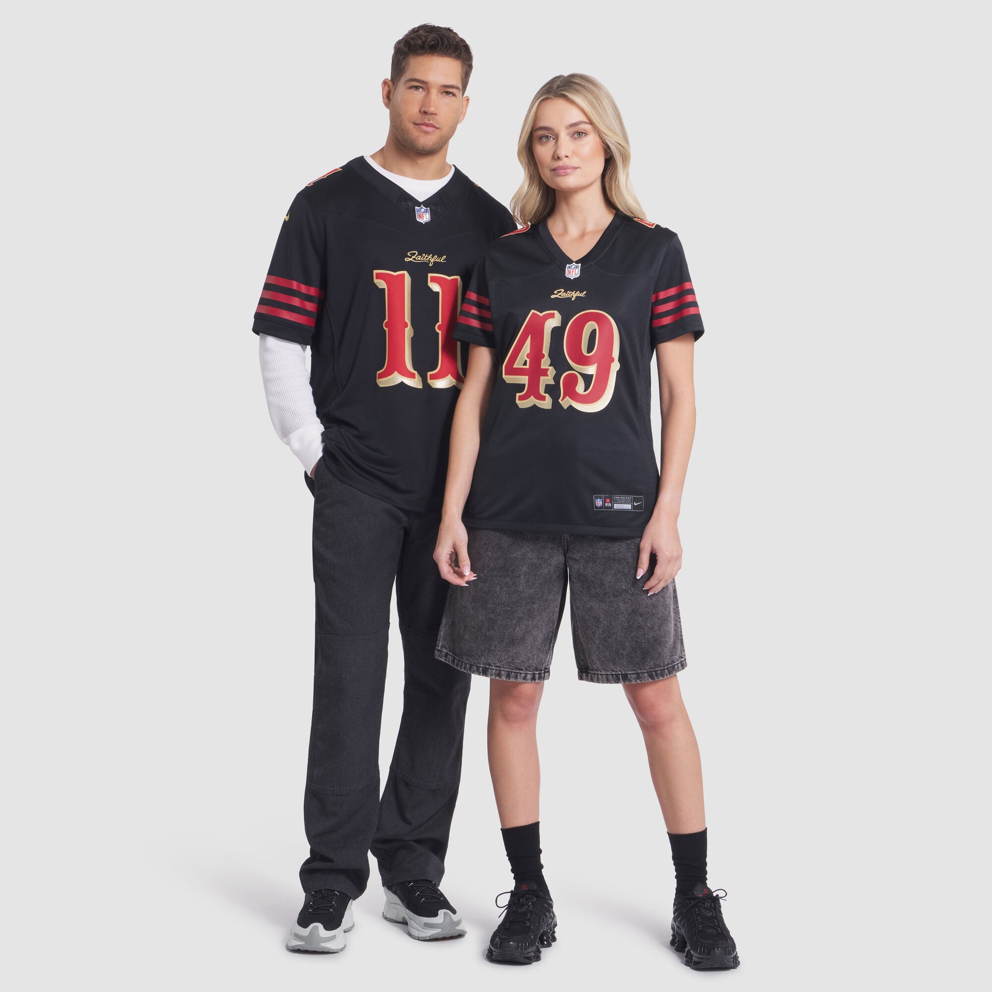 The Faithful San Francisco 49ers Nike Women's 2025 Rivalries Collection Game Jersey - Black