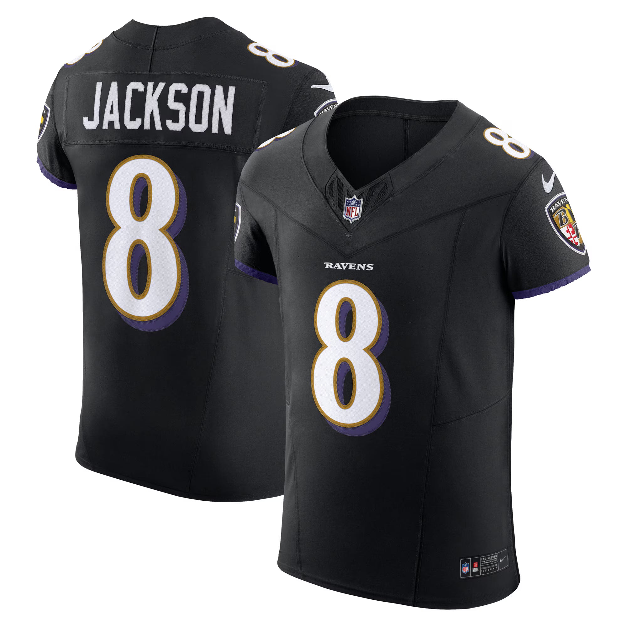 Lamar Jackson Baltimore Ravens Nike Alternate Vapor F.U.S.E. Elite Jersey - Black