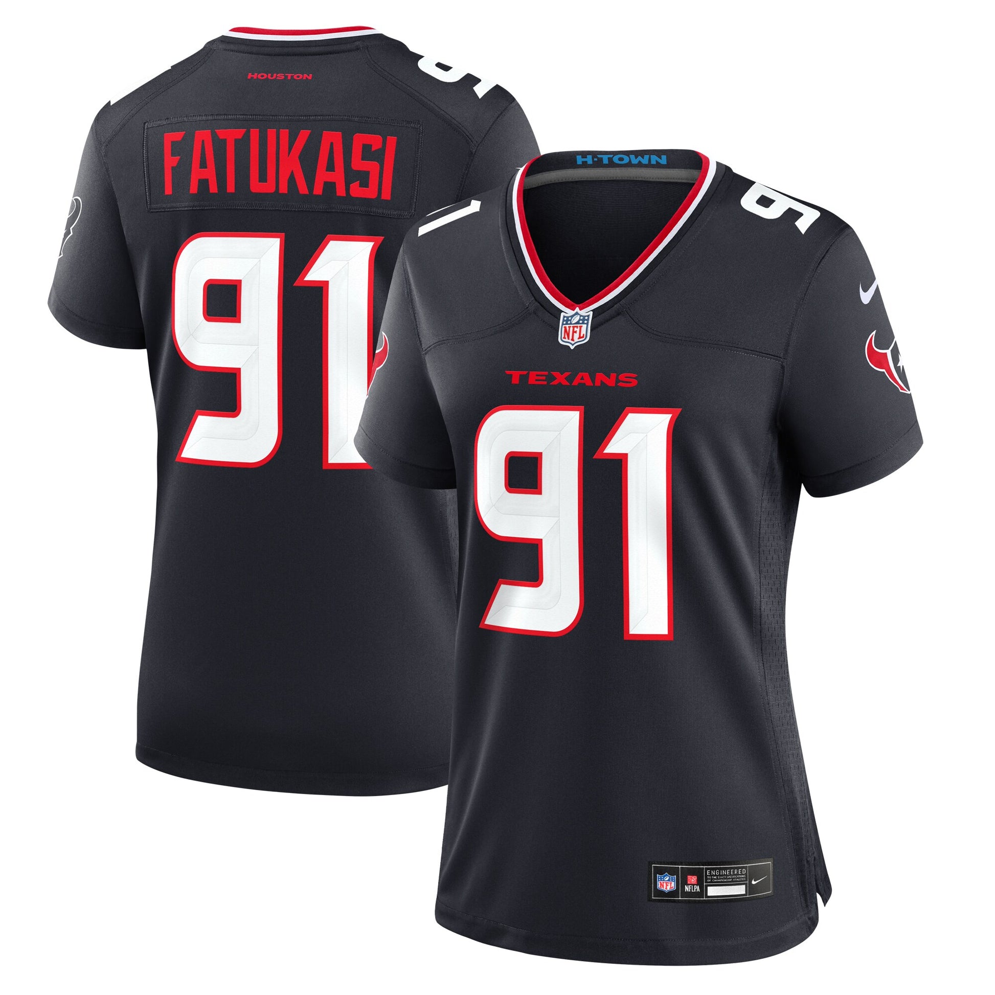 Folorunso Fatukasi Houston Texans Nike Women's Team Game Jersey -  Navy