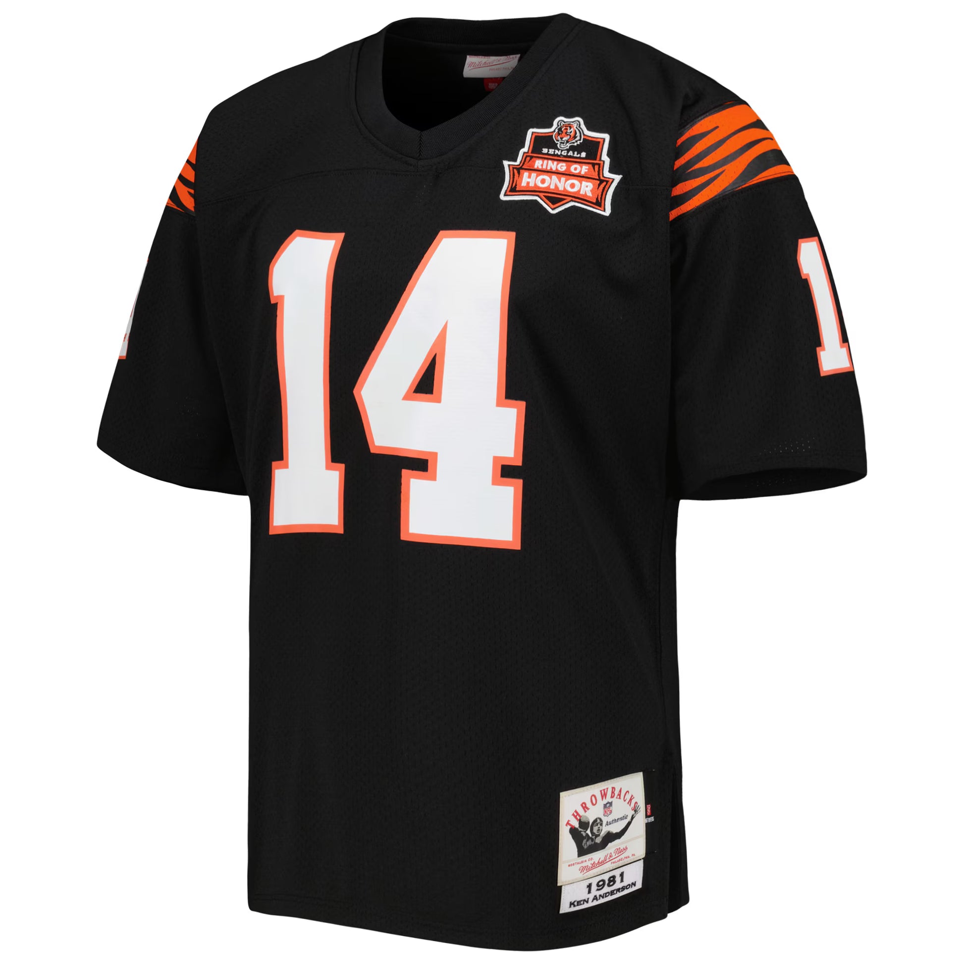 Ken Anderson Cincinnati Bengals 1981 Mitchell &amp; Ness Authentic Throwback Retired Player Jersey - Black